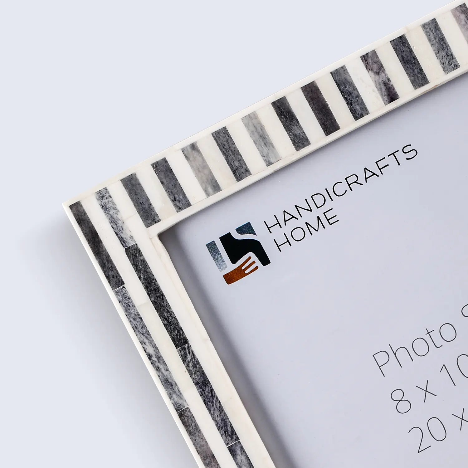 Handicrafts Home Picture Frames Picture Frames Kayala Saje Collection Bone Inlay, Grey-White, 4x6, 5x7 & 8x10
