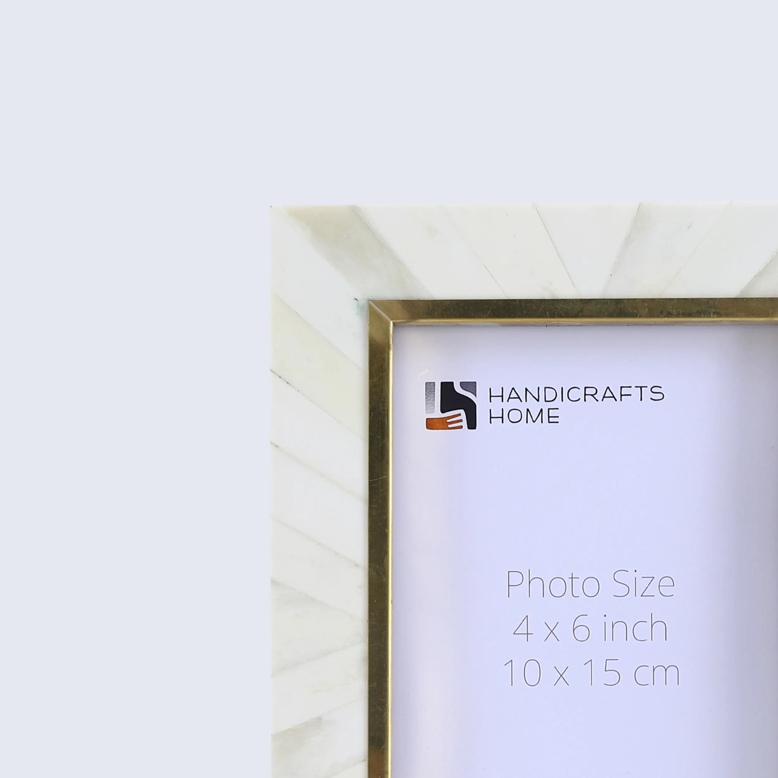 Handicrafts Home Picture Frames Picture Frames West Coast Monica Collection Bone Inlay Brass Brown White 4x6 5x7"