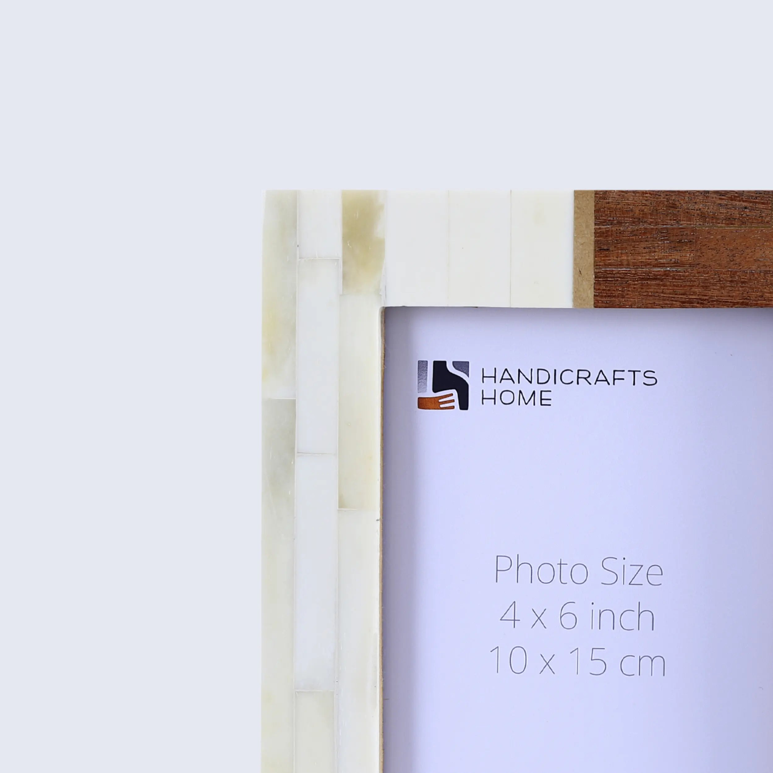 Handicrafts Home Picture Frames Picture Frames West Coast Sunset Collection Bone Inlay Brass Wood Brown White 4x6 5x7"