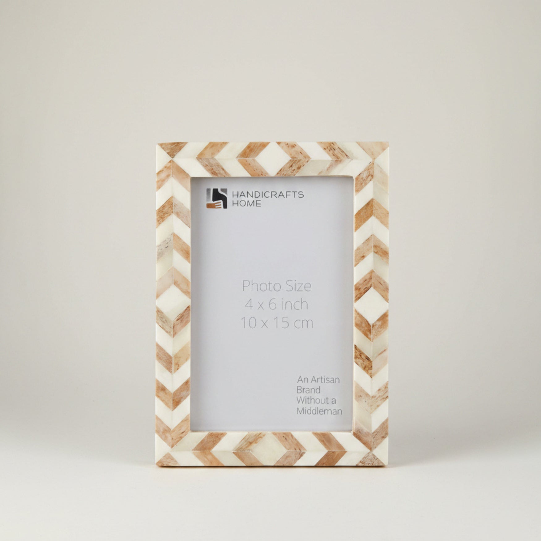 Handicrafts Home Picture Frames Taj Chevron Bone Inlay Picture Frame