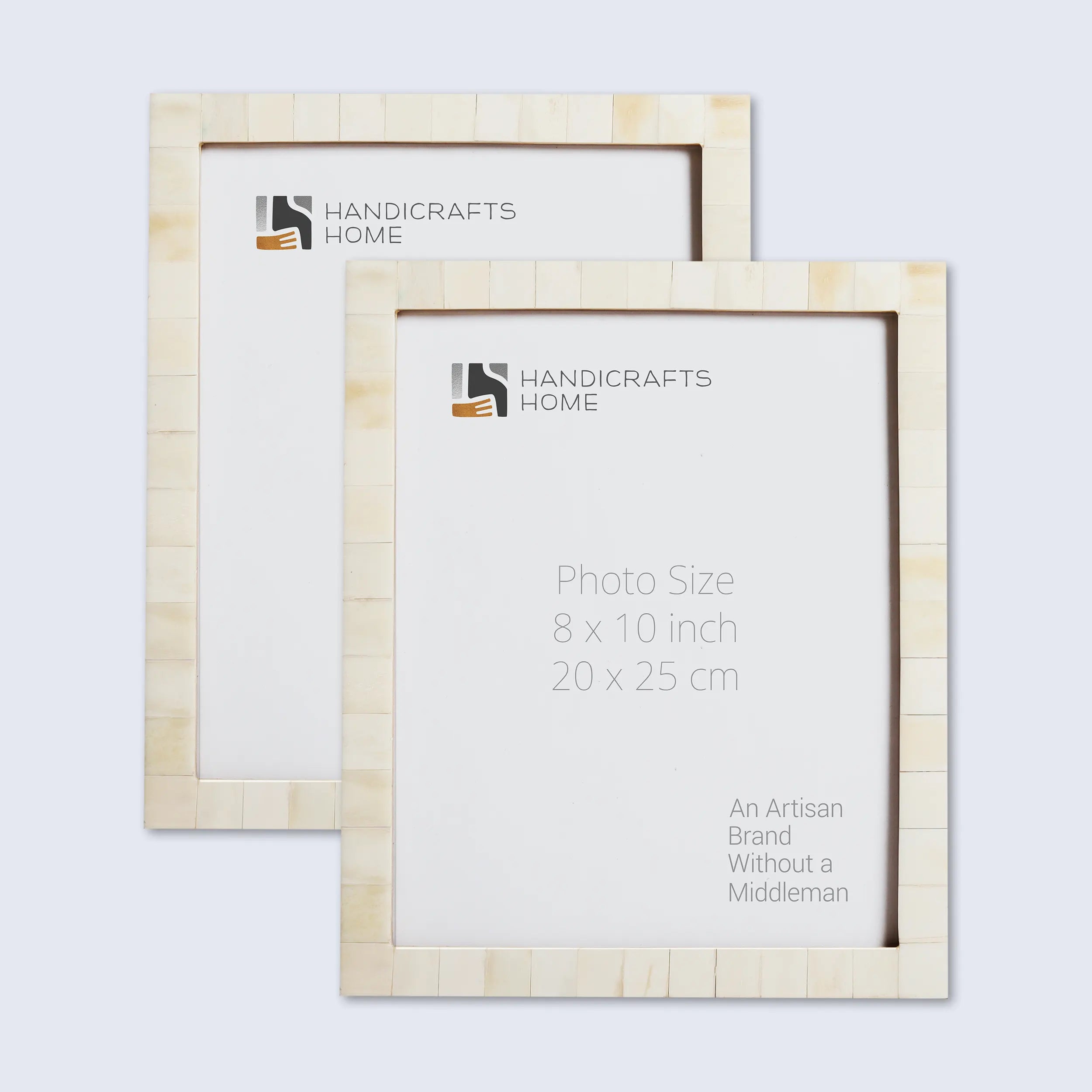 Handicrafts Home Picture Frames White / 8x10 Picture Frame Classic Collection Bone Inlay White Pack of 2 – 3 sizes