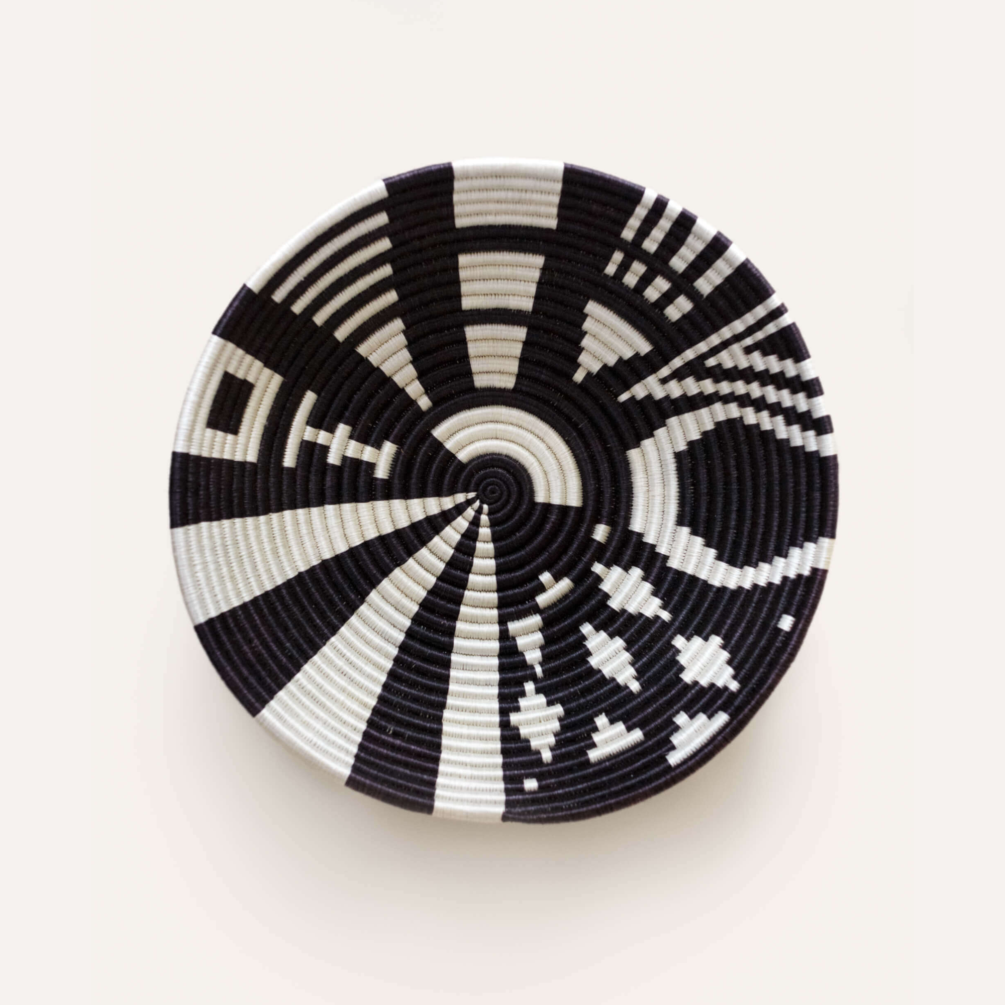 Indego Africa Baskets Geo Black and White Basket