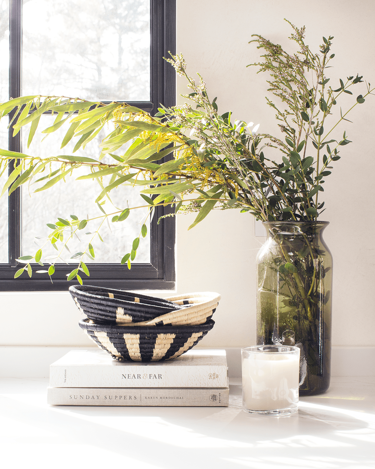 Indego Africa Baskets Mini Flora Raffia Basket