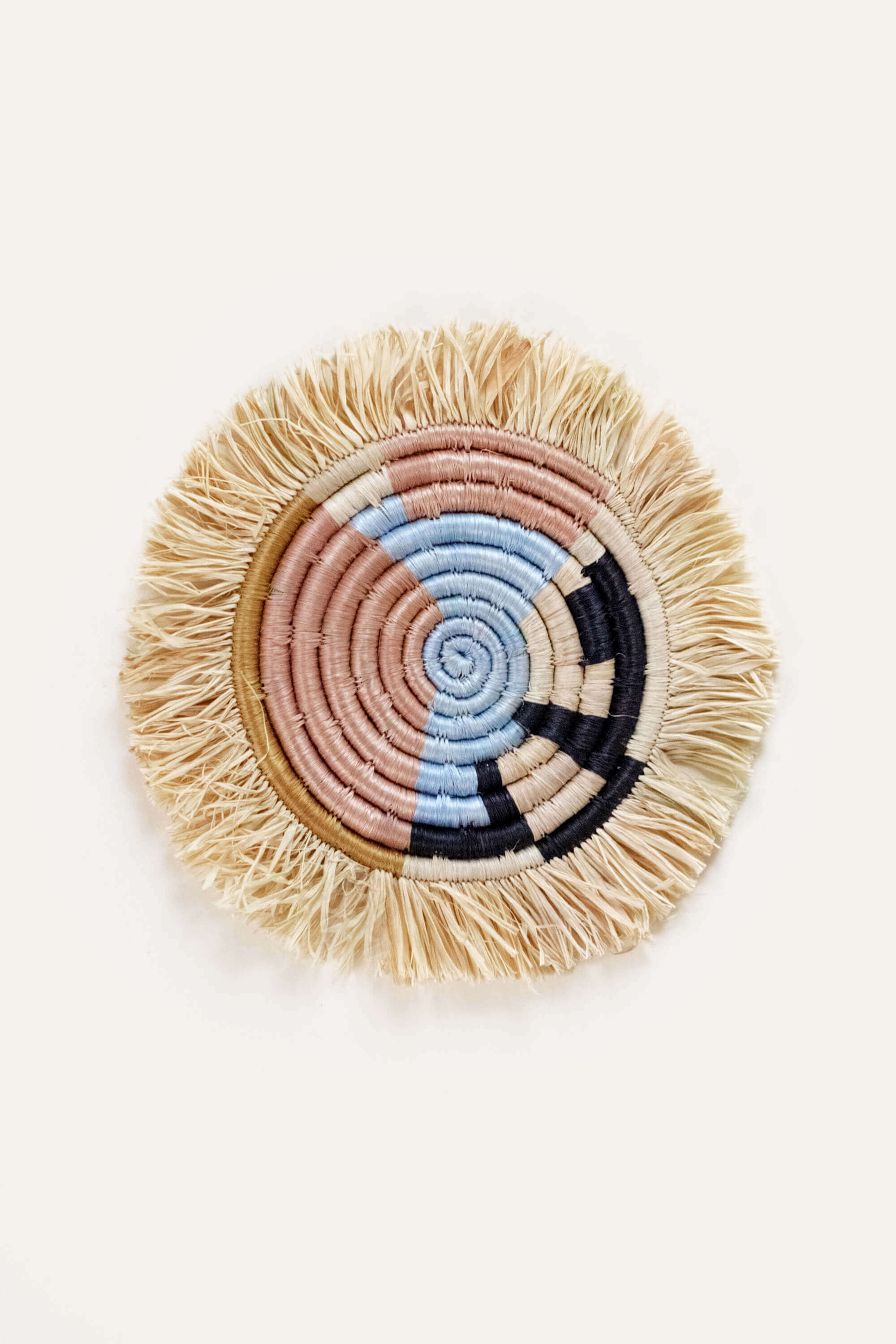 Indego Africa Coasters Abstract Form Fringe Set of 4 Coasters