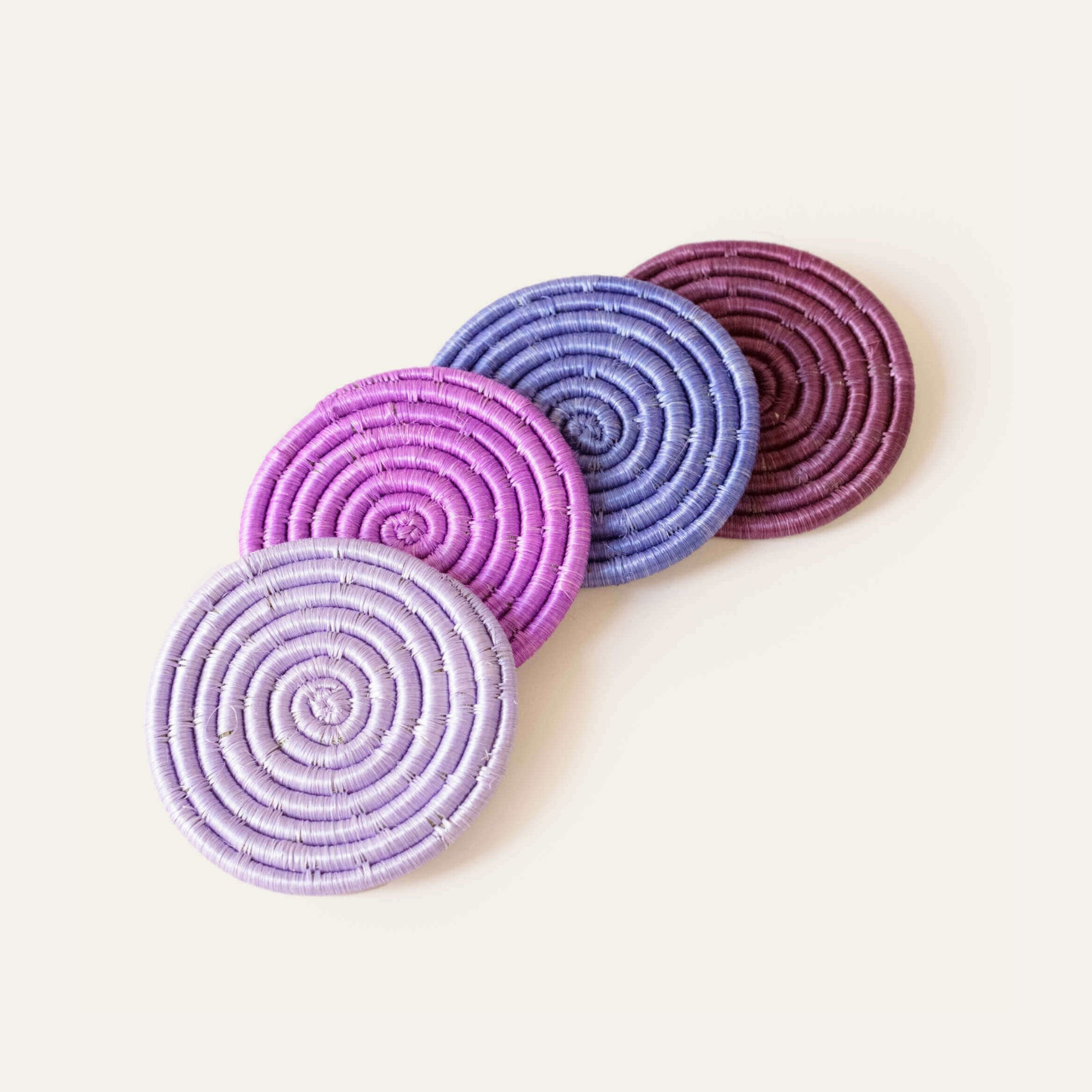 Indego Africa Coasters Purple Mixed Purple Coasters - Set of 4