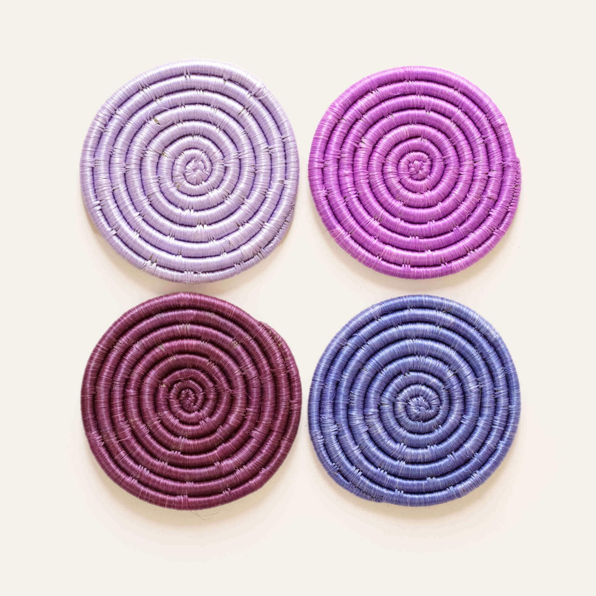 Indego Africa Coasters Solid Mixed Set of 4 Coasters