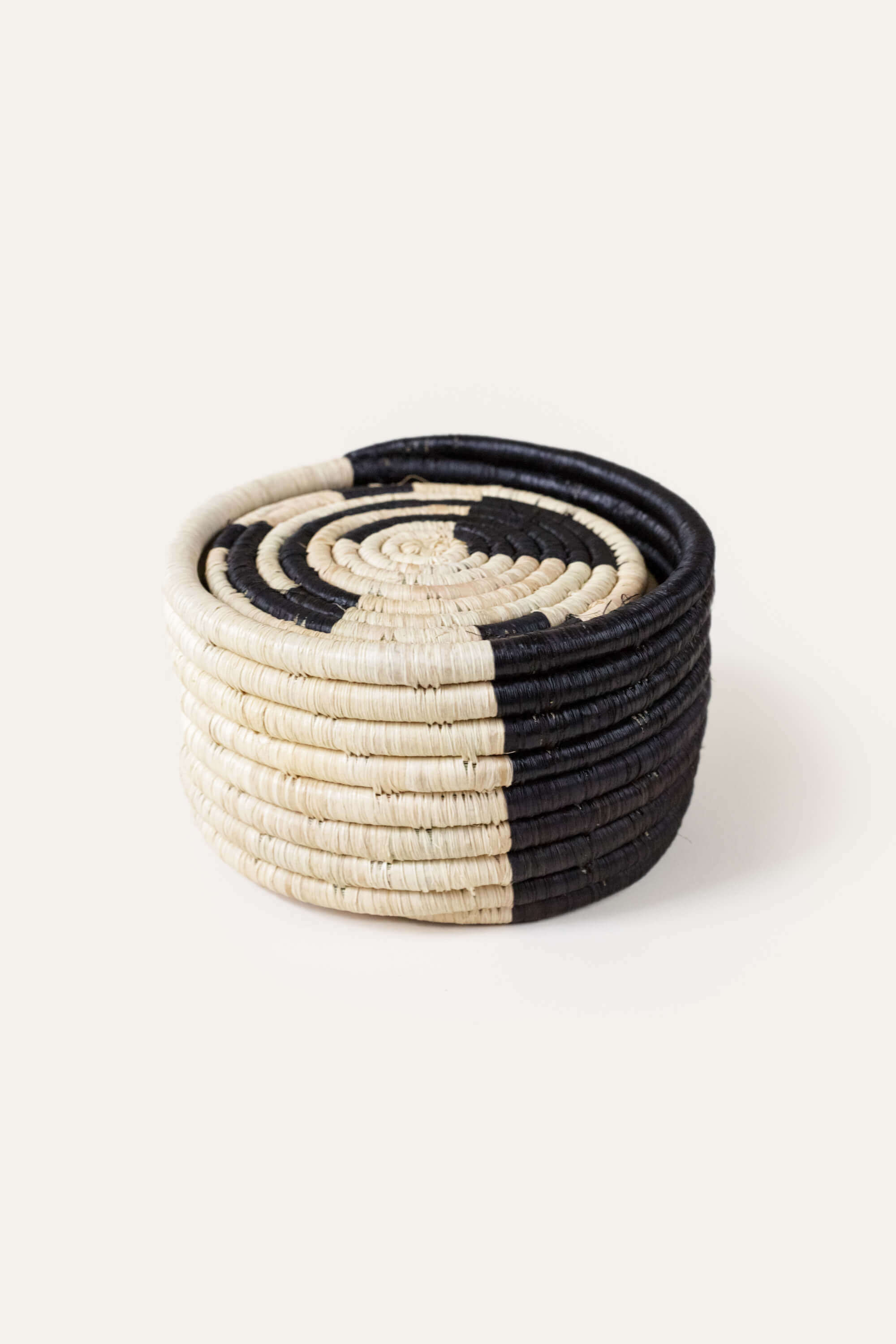 Indego Africa Coasters Split Mini Basket Set of 8 Coasters