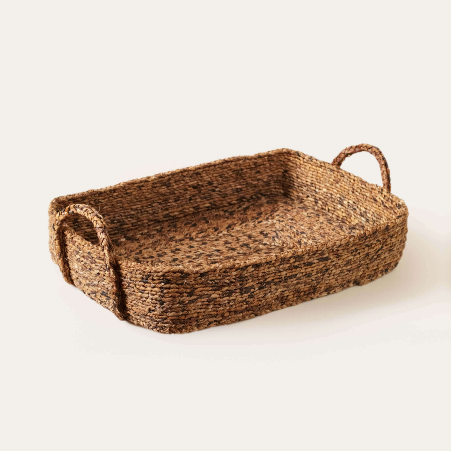 Indego Africa Decorative Accents Dark Banana Leaf Rectangle Tray