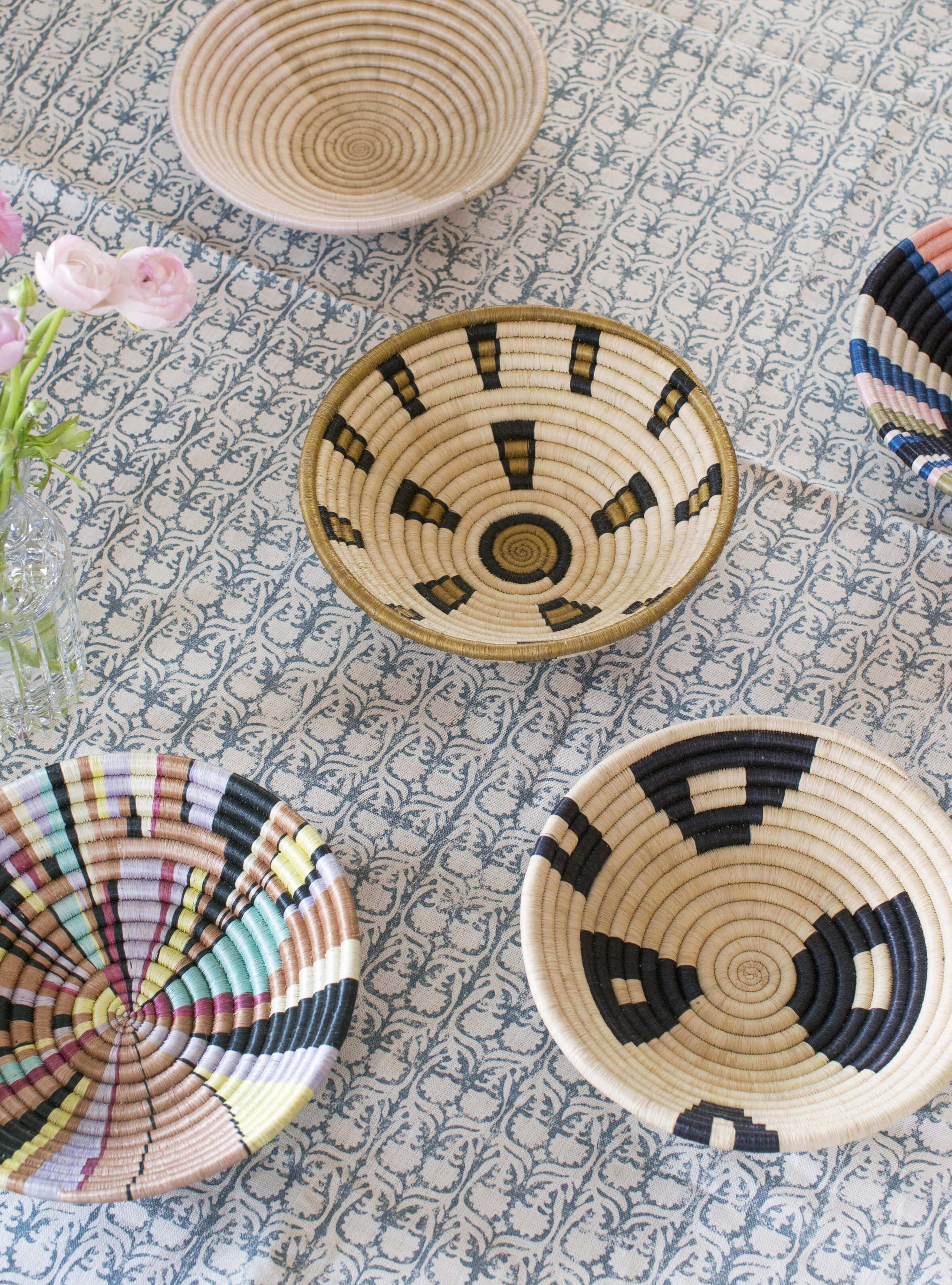 Indego Africa Decorative Baskets Geo Brights Plateau