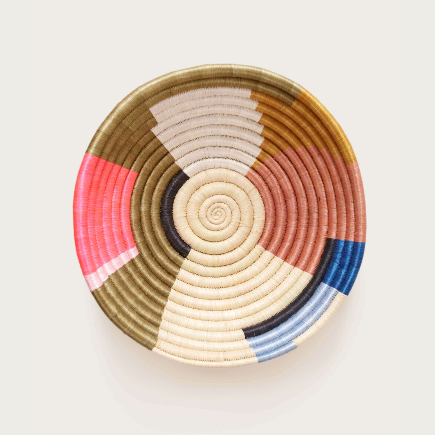 Indego Africa Decorative Baskets Kaleidoscope Plateau