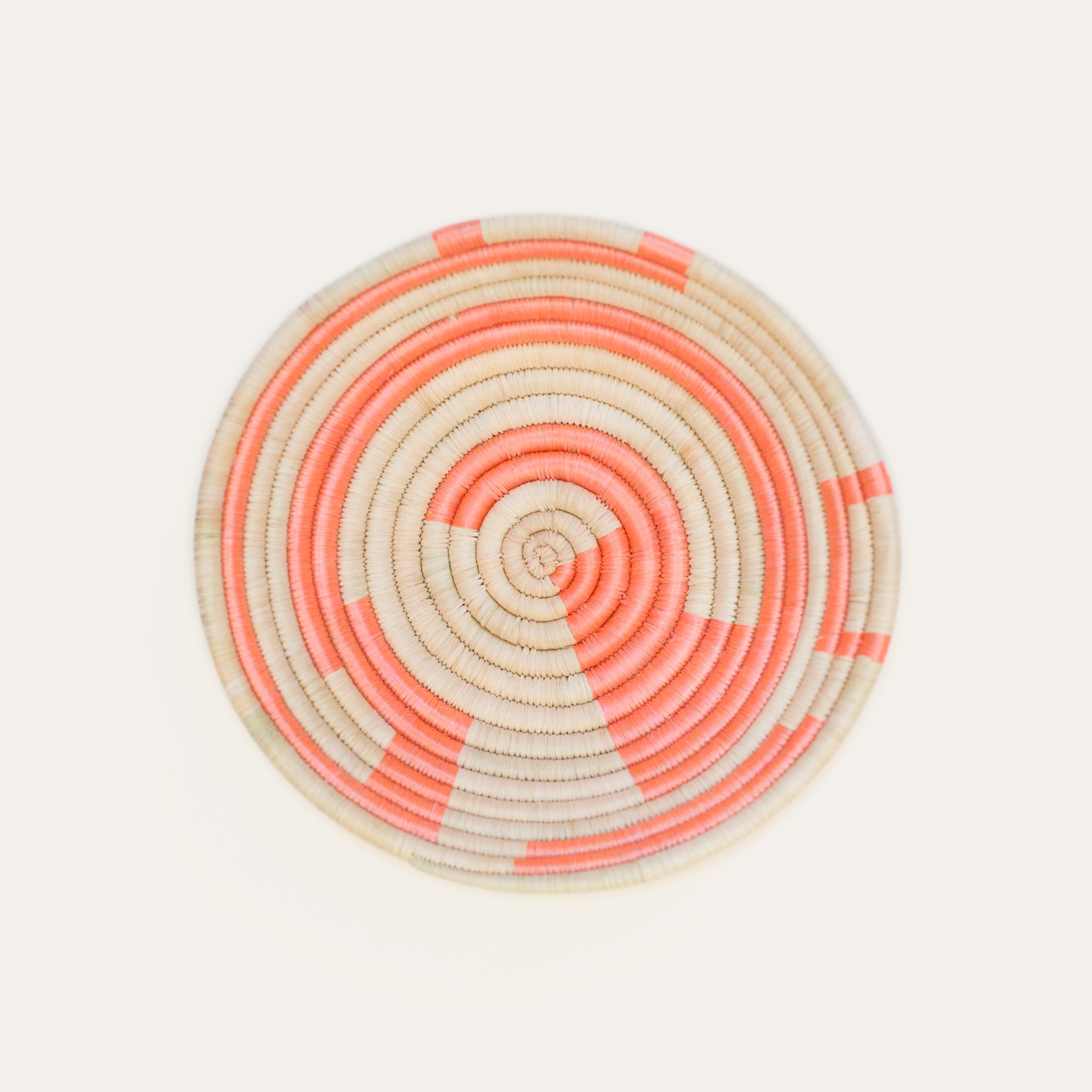 Indego Africa Decorative Baskets Mini Plateau Basket Orange