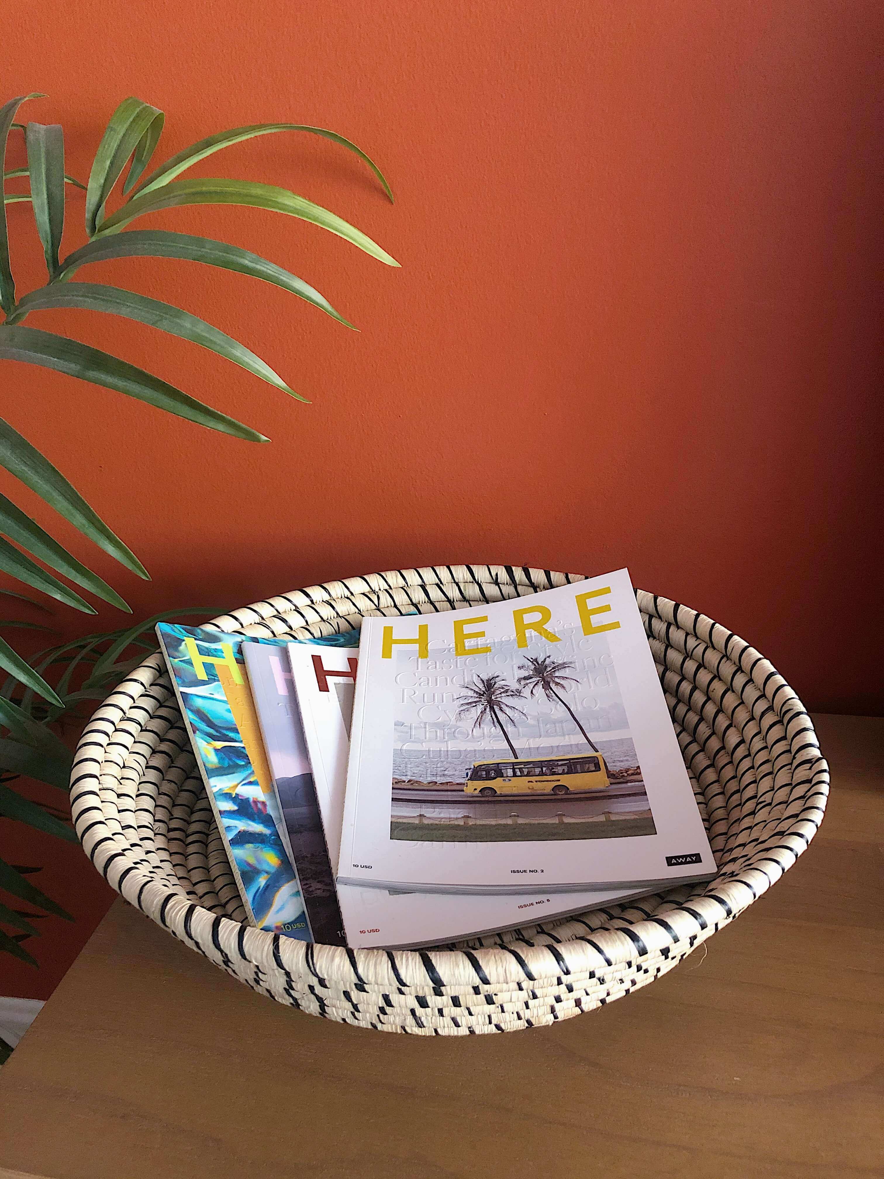 Indego Africa Decorative Baskets Raffia Pedestal Basket