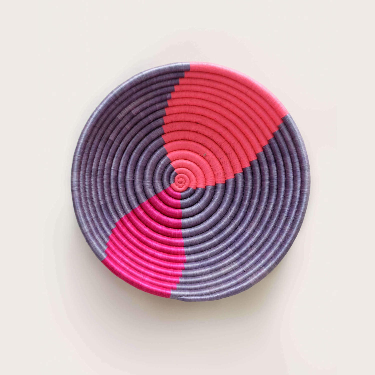 Indego Africa Decorative Baskets Twist Plateau Pink