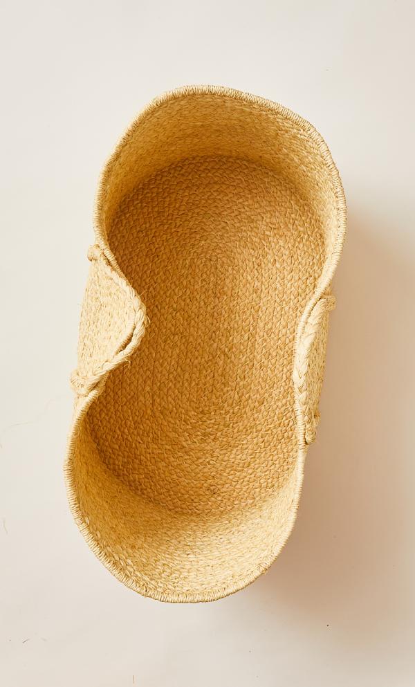 Indego Africa Storage Baskets Rectangle Braided Raffia Floor Basket