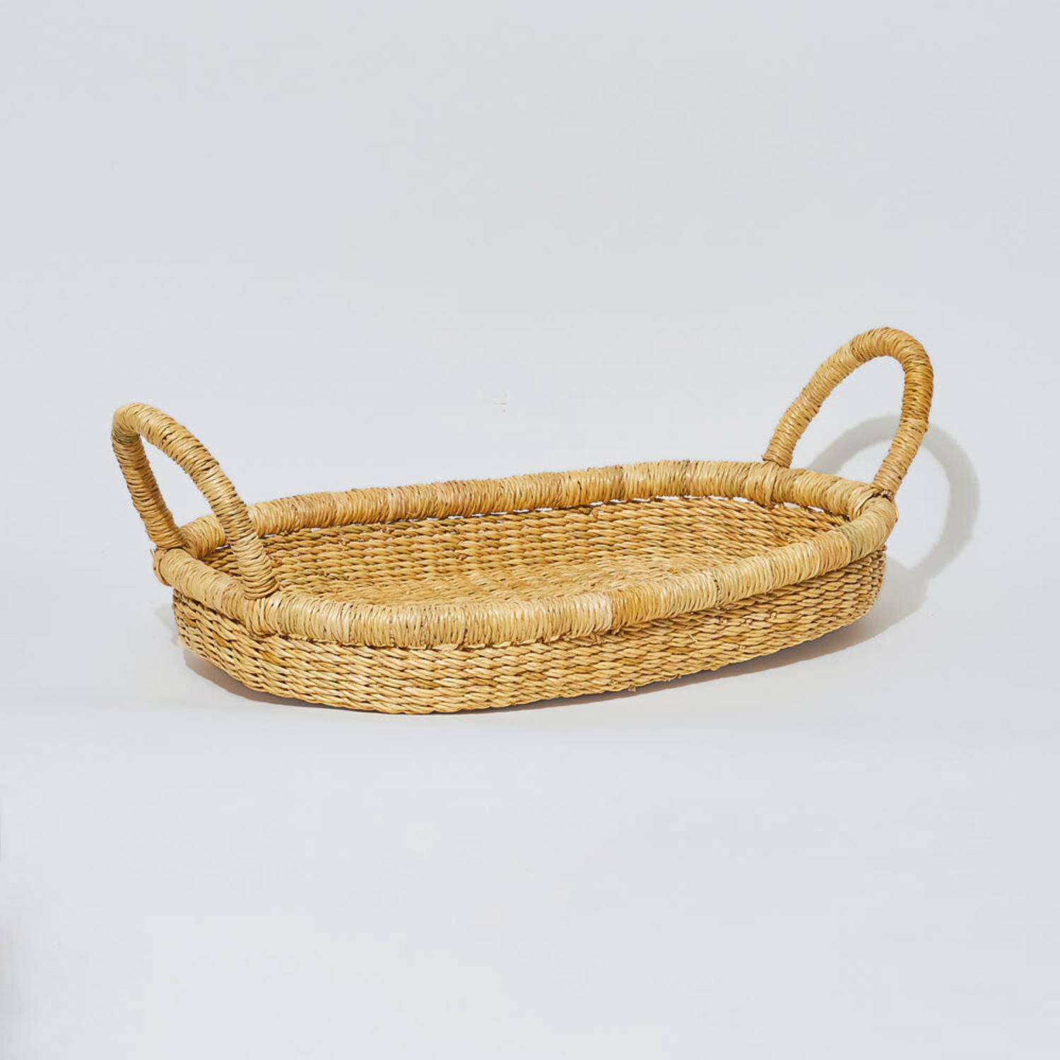 Indego Africa Trays Bolga Double Handle Oval Tray