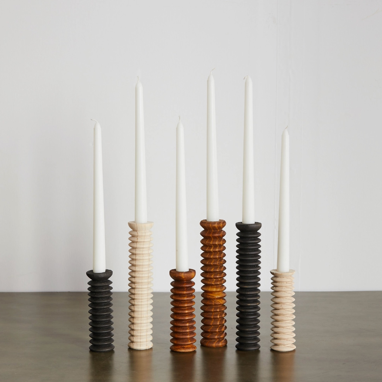 kanju candle holder Spiral Pine Candlestick Holder