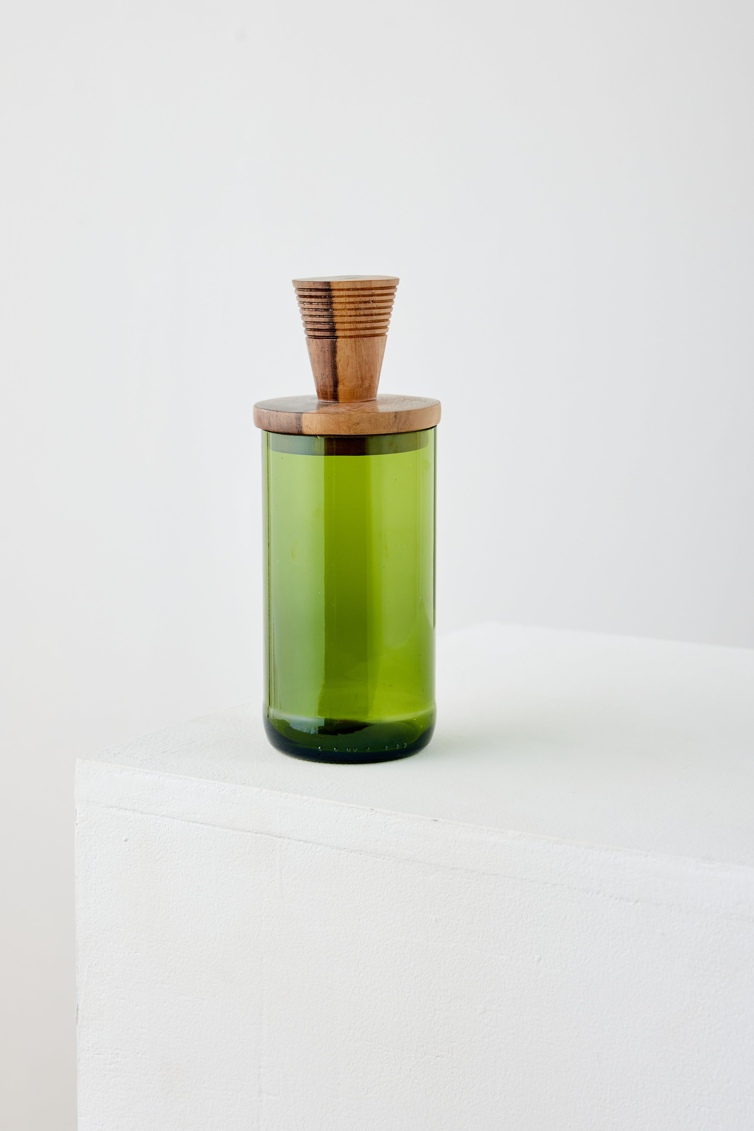 kanju Canisters Wooden Topped Green Apothecary Jar