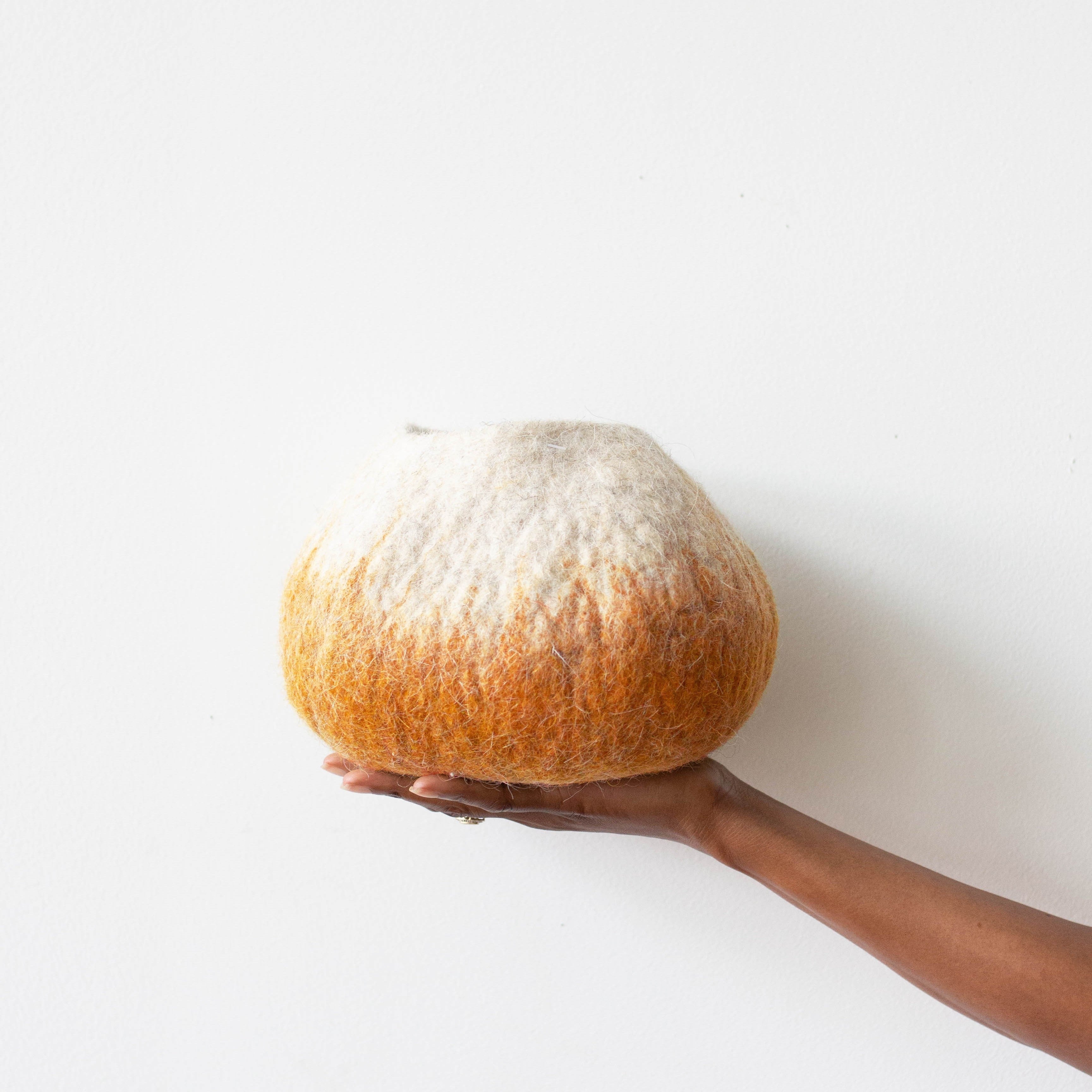 kanju Marigold Yellow Ombre Wool Ukhamba Bowl