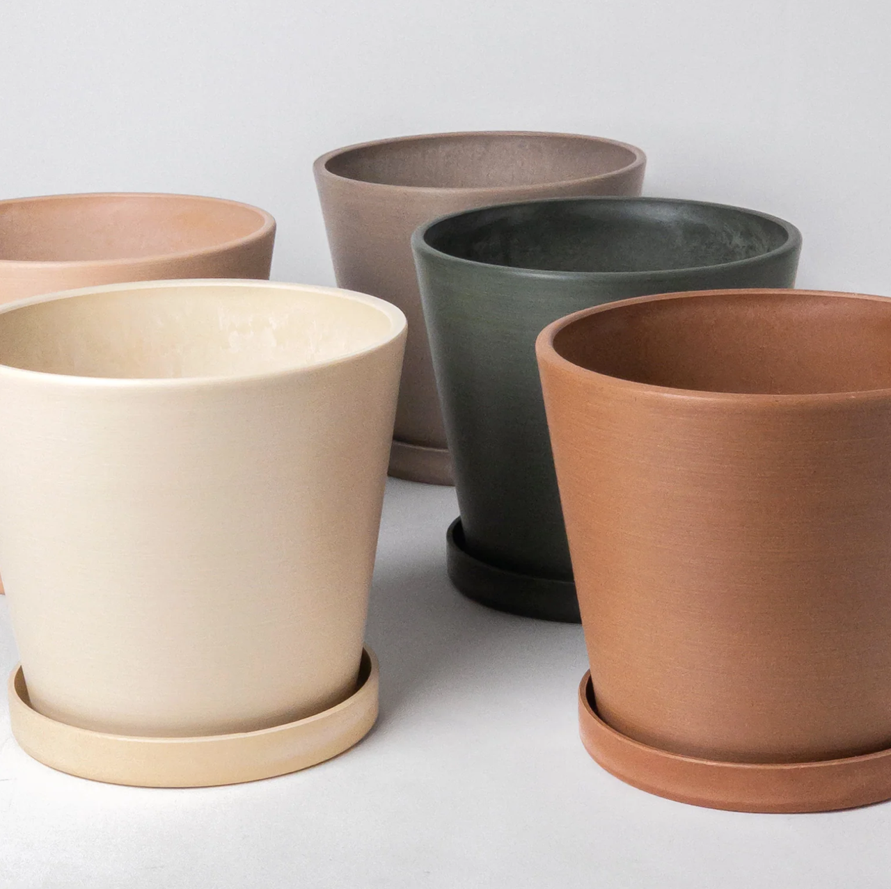 Kanso planter 7" Muted Coral Tapered Signature Planter