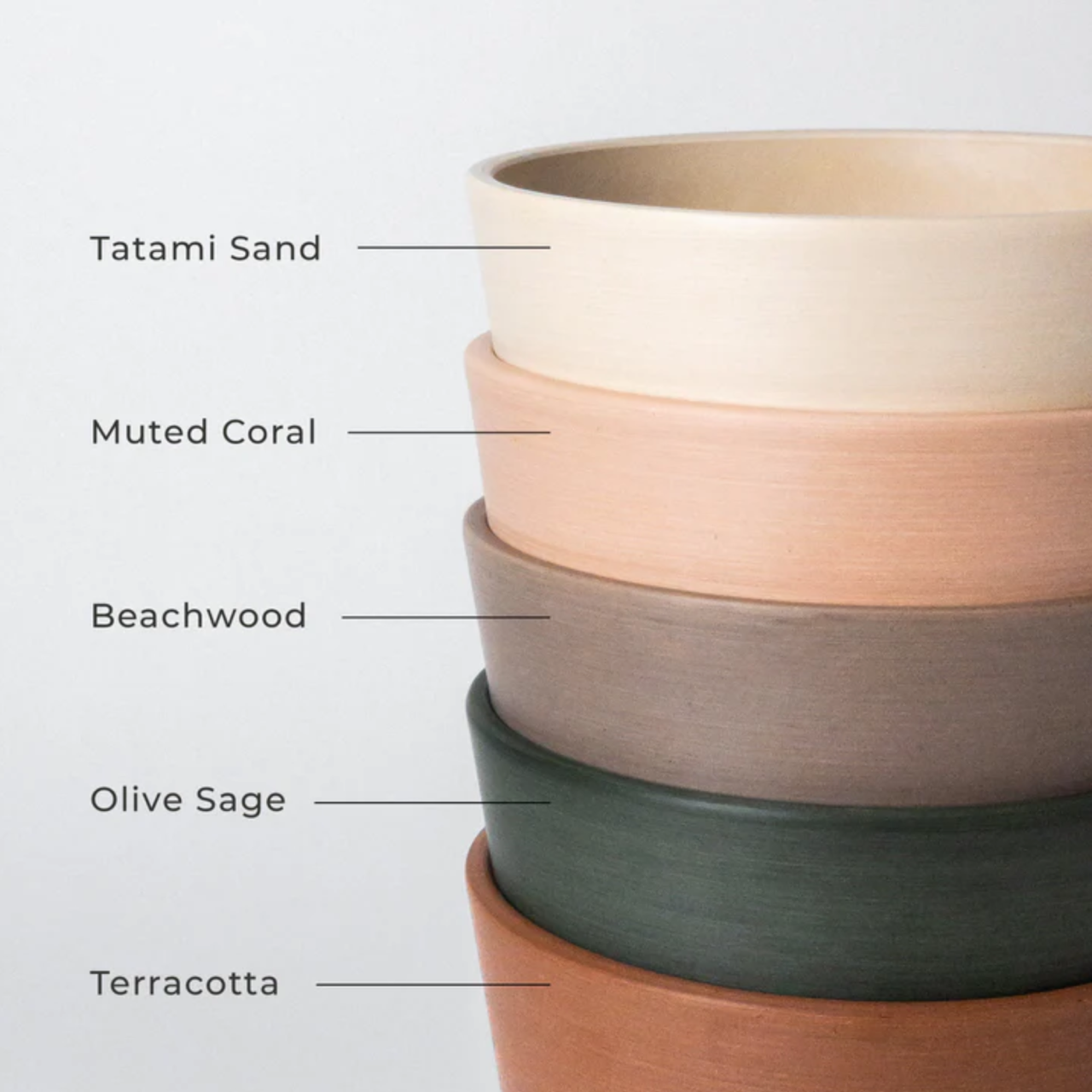 Kanso planter 7" Muted Coral Tapered Signature Planter