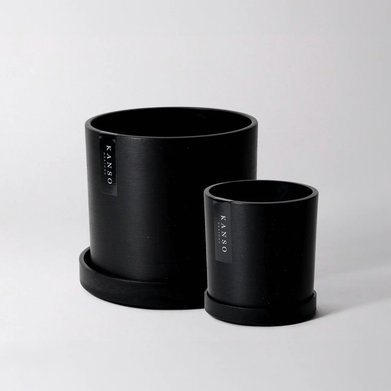 Kanso planter Black Signature Planter Two Set 4" and 7"