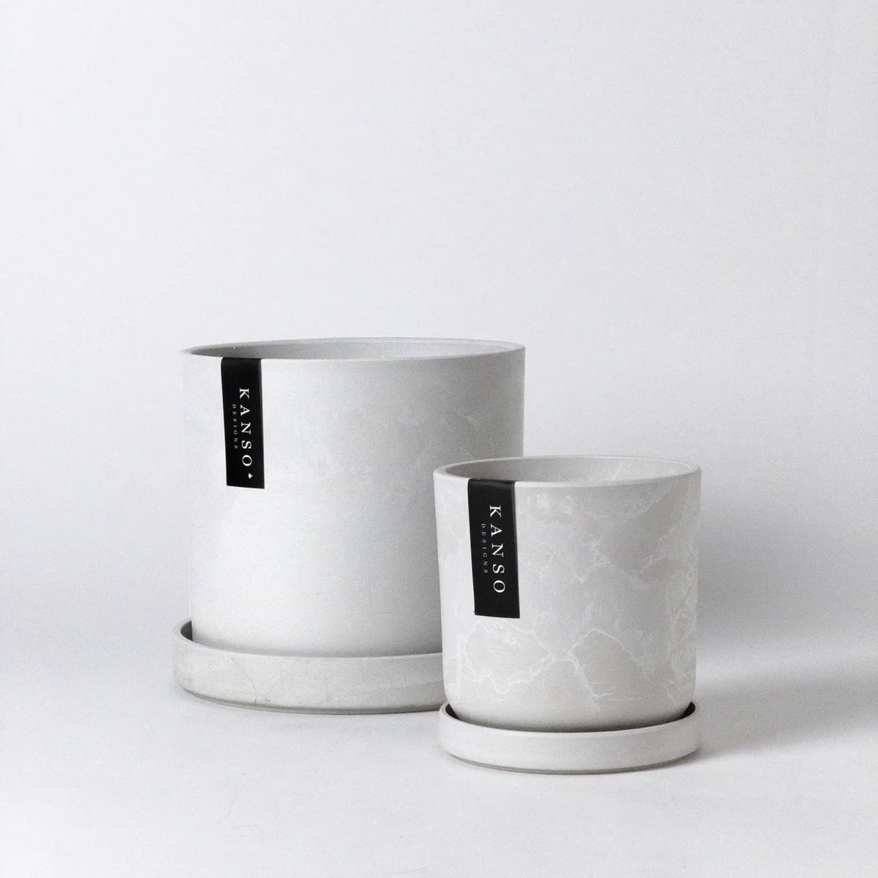 Kanso planter White Stone Signature Planter Two Set 4" and 7"