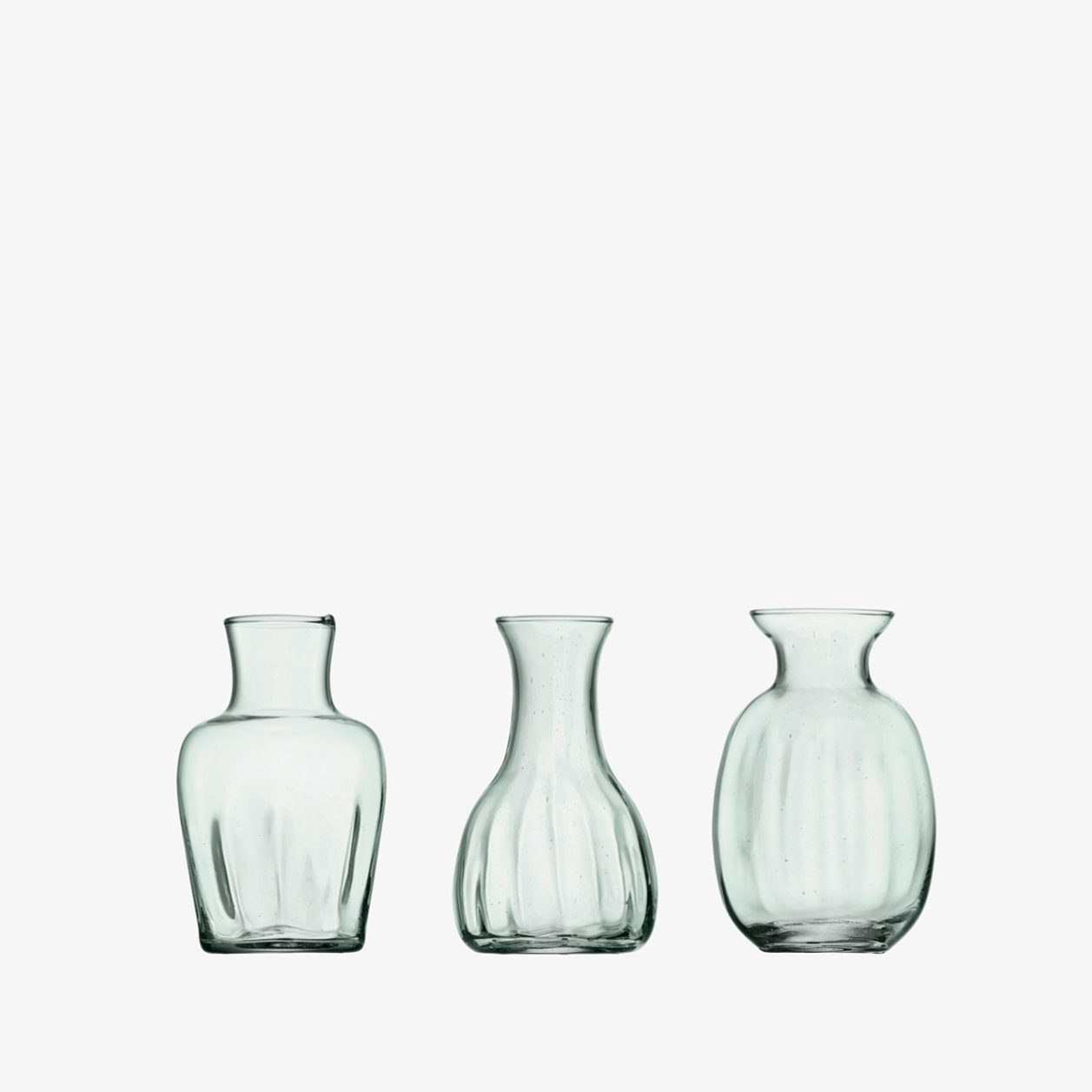 LSA International vase Mia Fluted Vase Trio