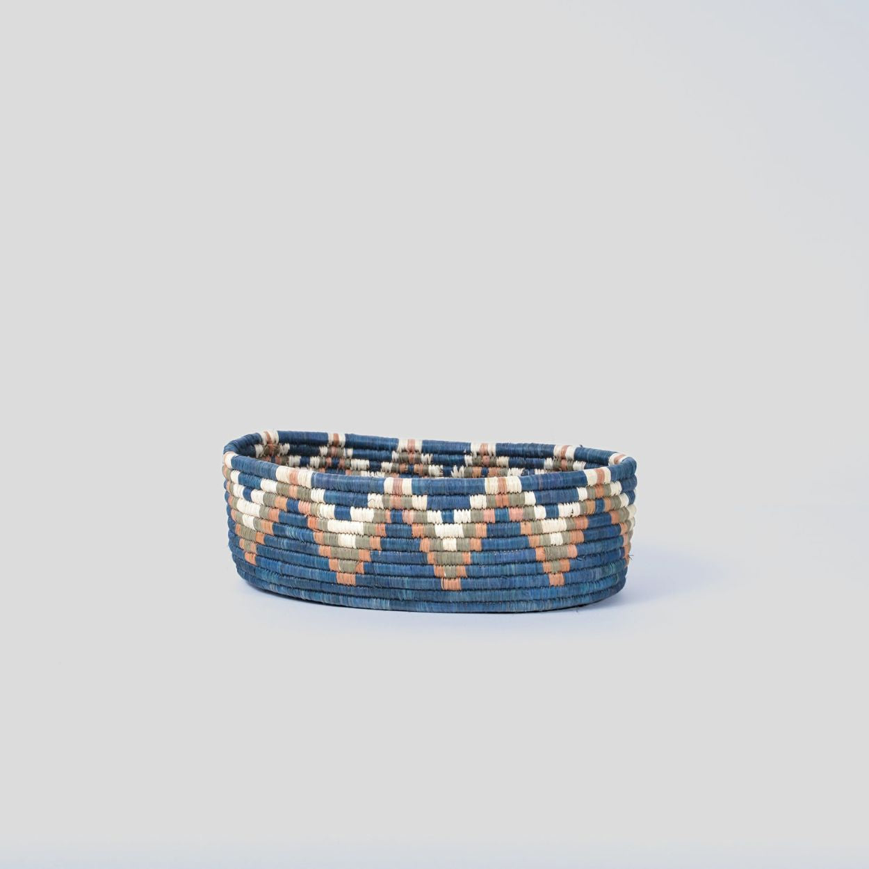 Maadili Collective basket Small Blue Zig Zag Basket