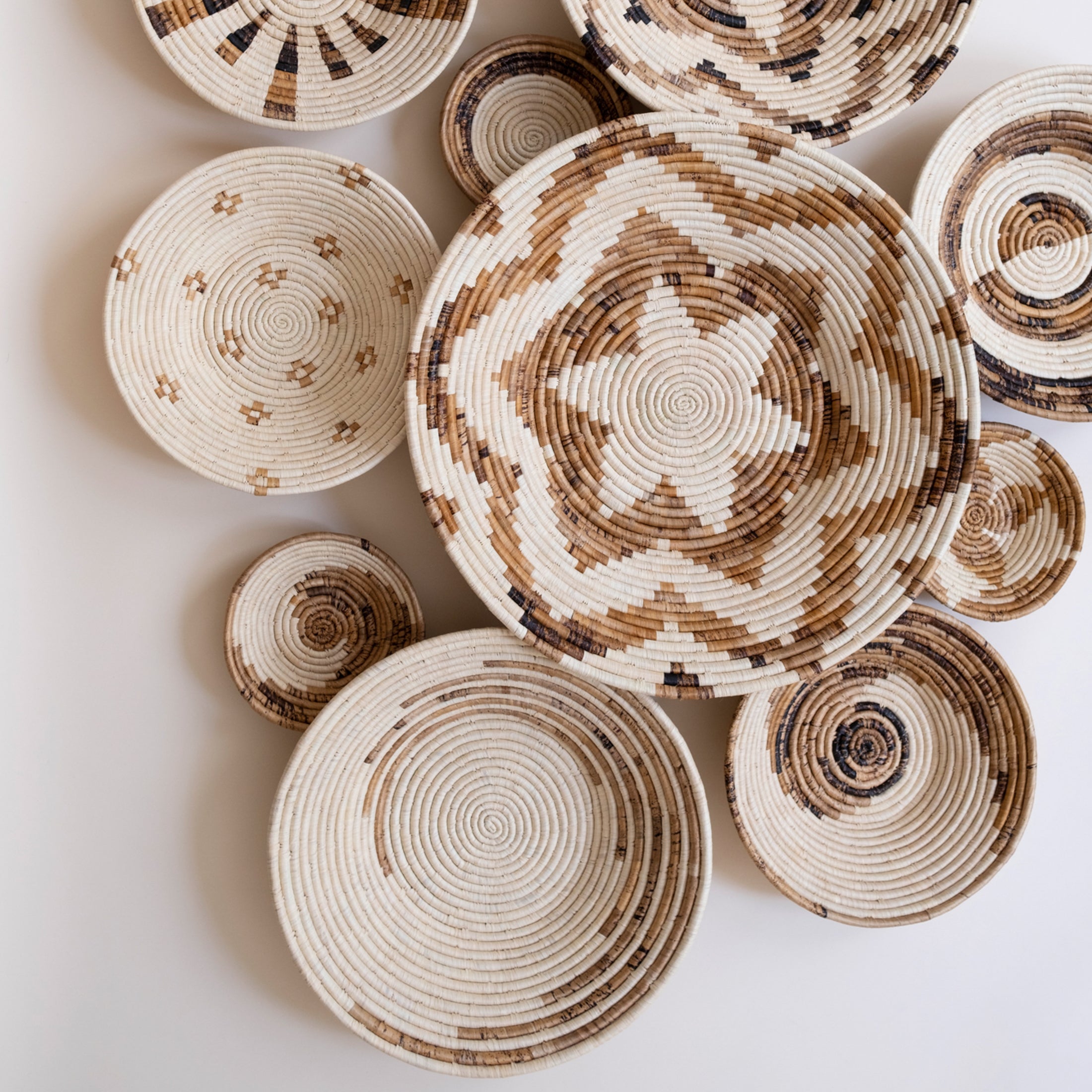 Maadili Collective Baskets Extra Large Layered Petals Basket ~ Banana Fiber