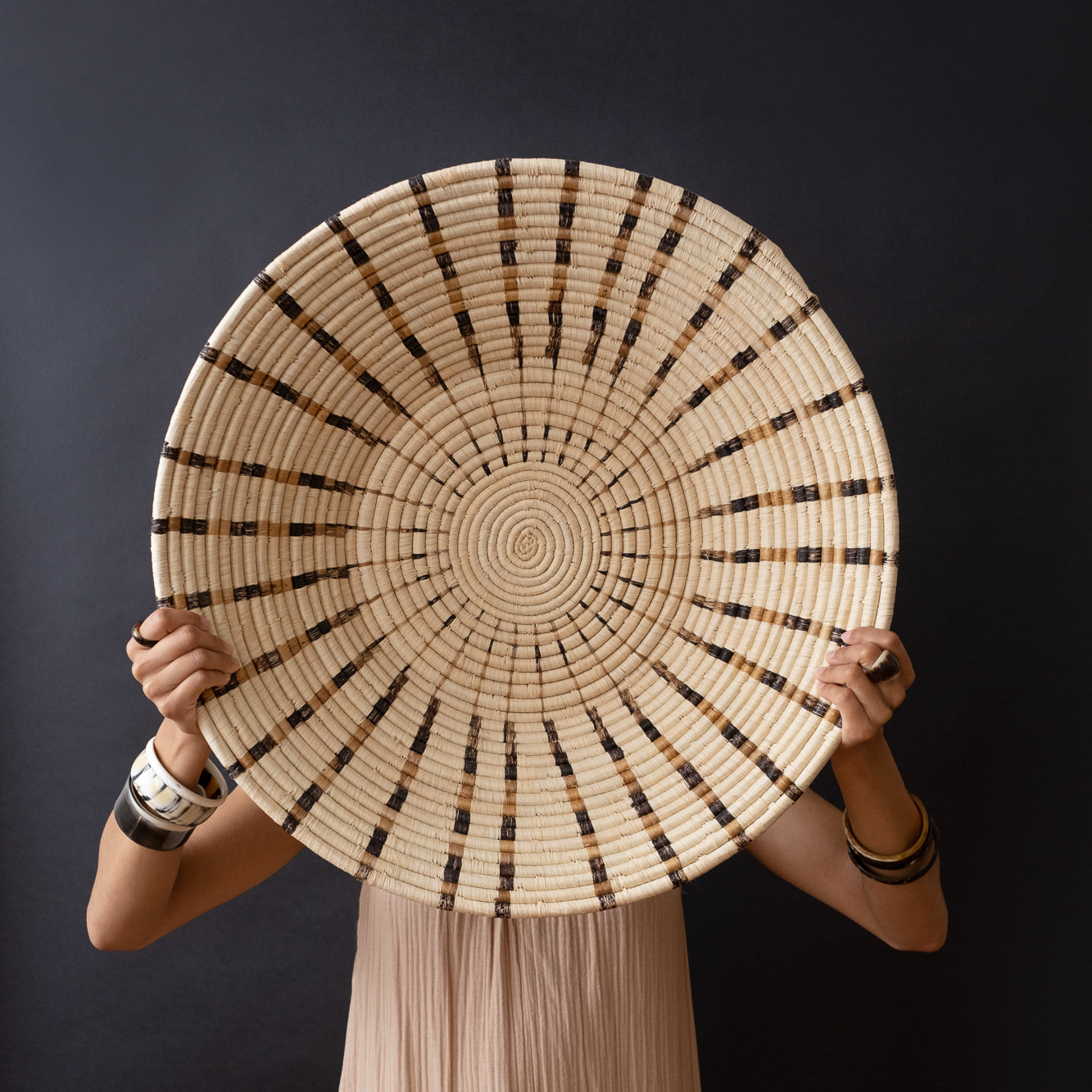 Maadili Collective Baskets Extra Large Radial Basket ~ Banana Fiber