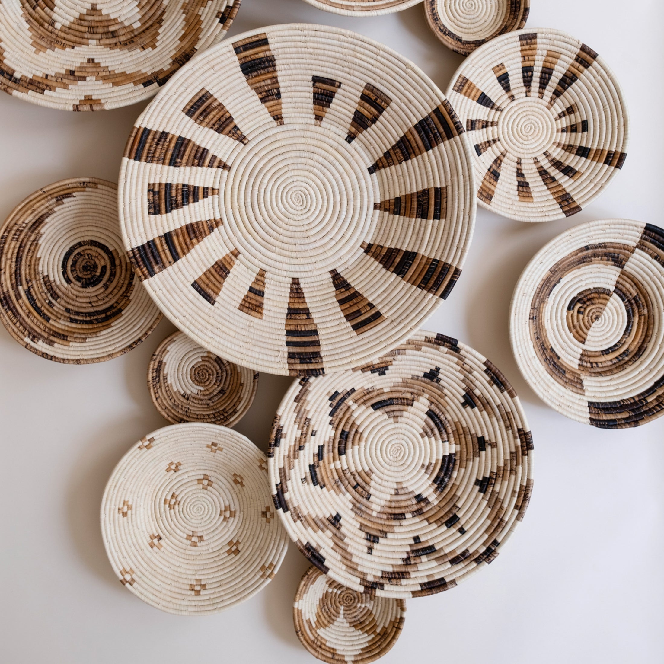 Maadili Collective Baskets Large Layered Petal Basket ~ Banana Fiber