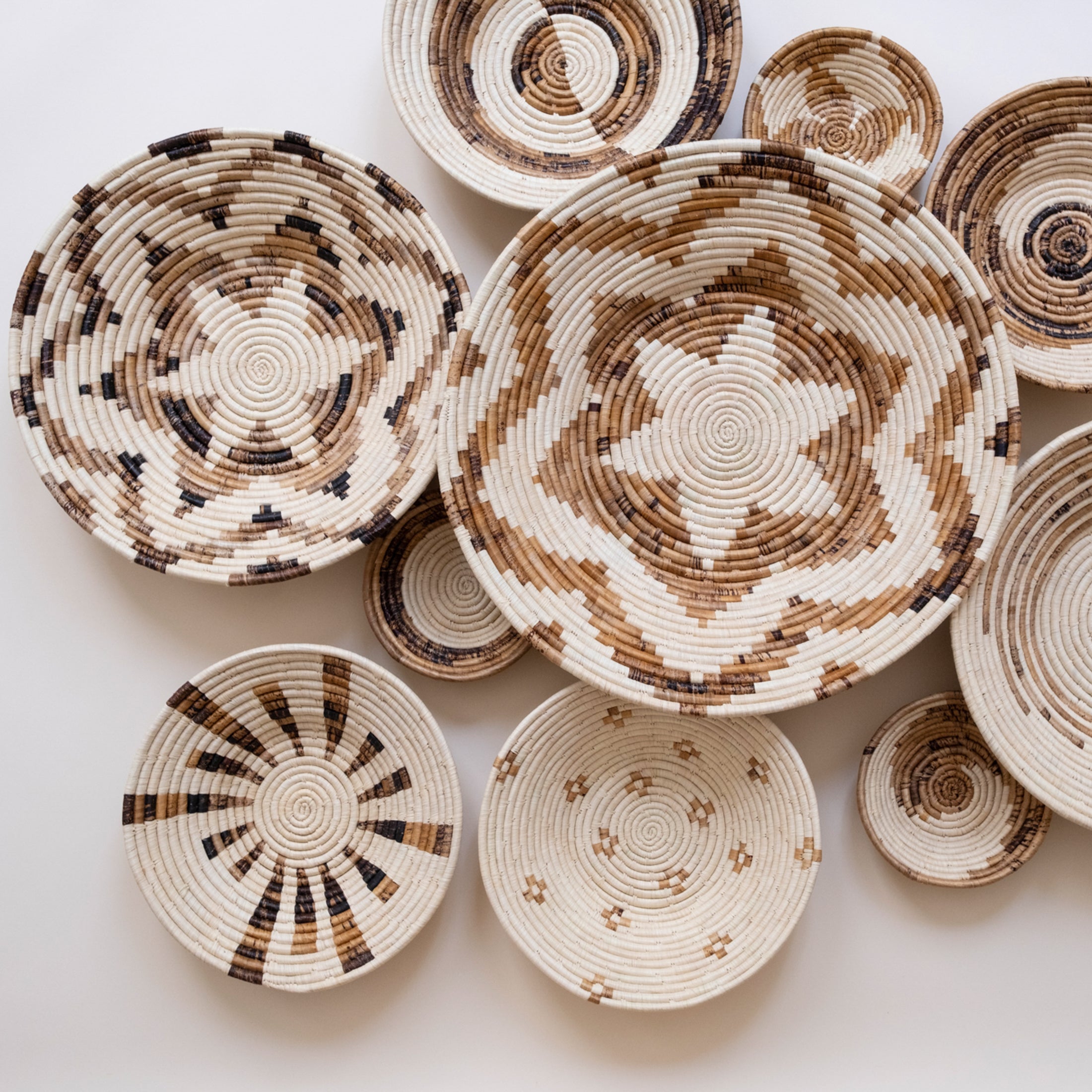 Maadili Collective Baskets Large Layered Petal Basket ~ Banana Fiber