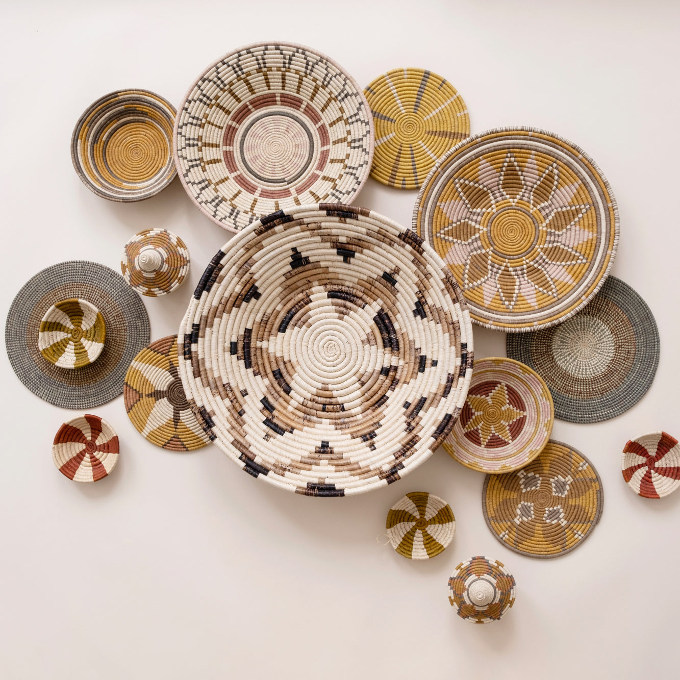 Maadili Collective Baskets Large Layered Petal Basket ~ Banana Fiber