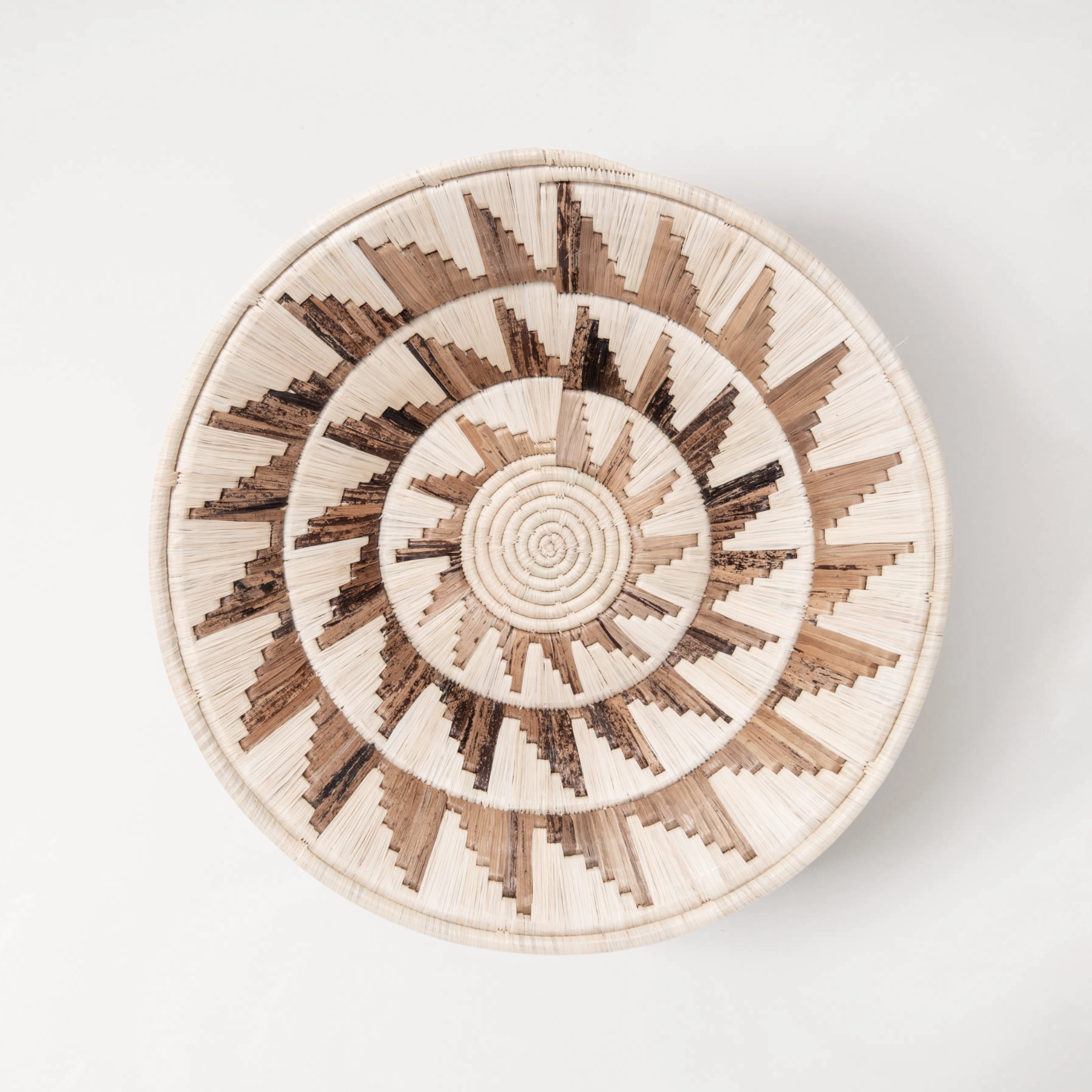 Maadili Collective Baskets Large Mayan Sun Double Weave Basket
