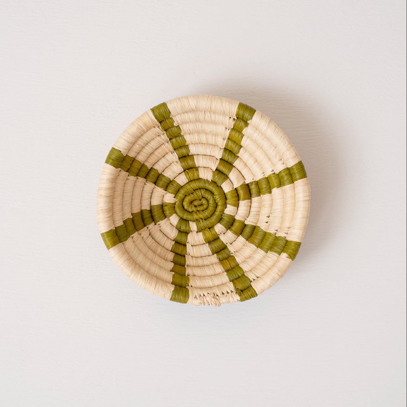Maadili Collective Baskets Mini Basket Ornament ~ Green Rays