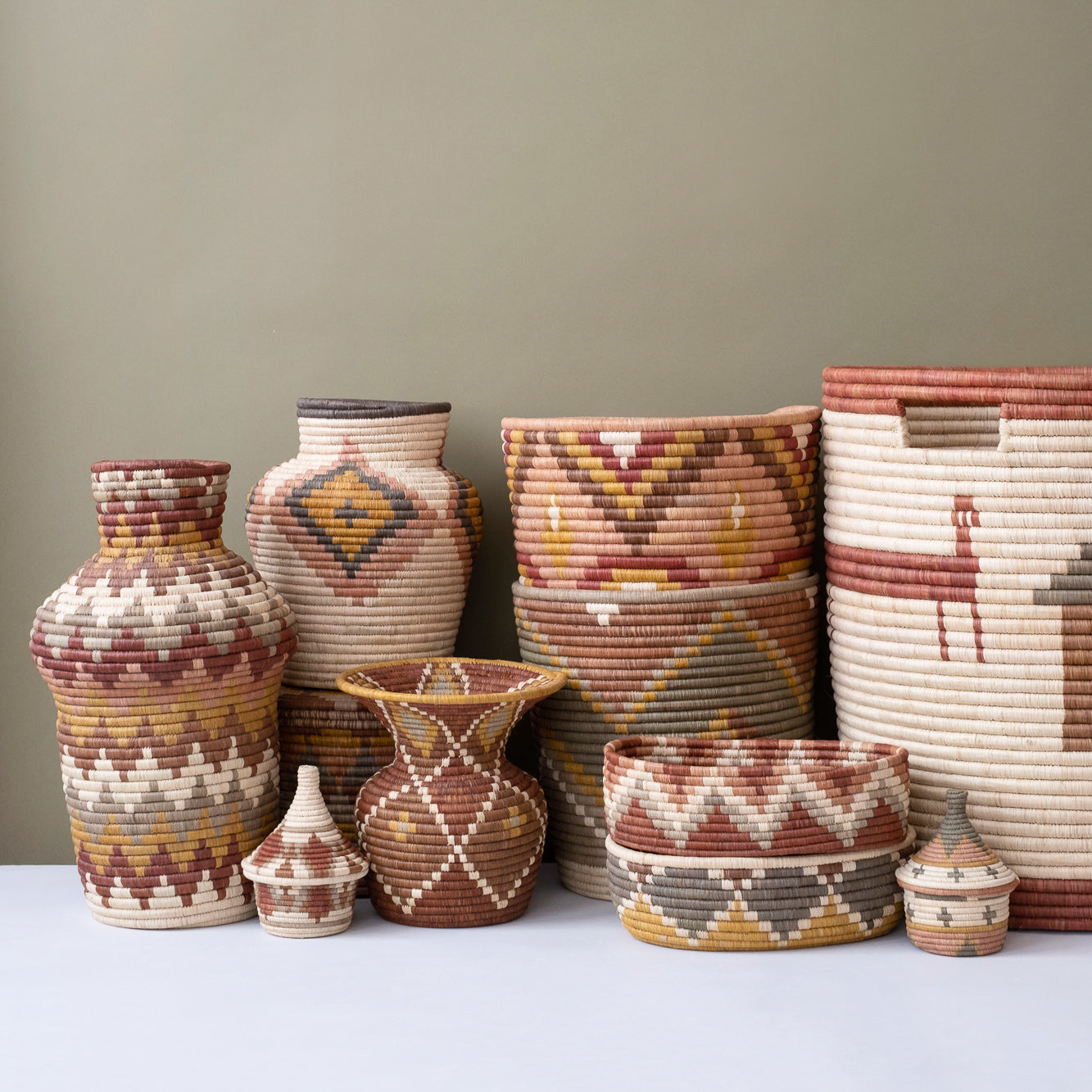 Maadili Collective Bread Baskets Small Zig Zag Basket ~ Elevate Collection