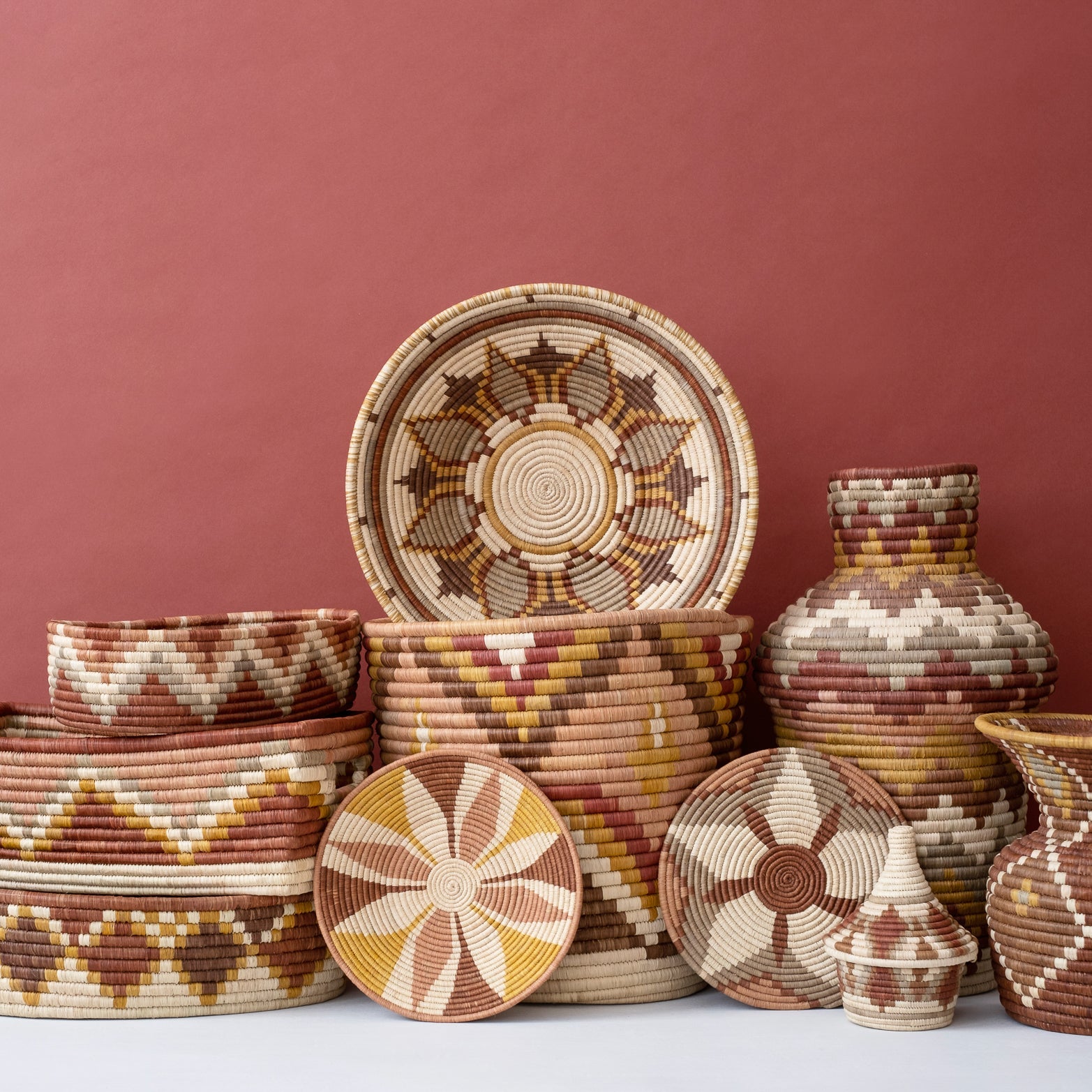 Maadili Collective Bread Baskets Small Zig Zag Basket ~ Elevate Collection