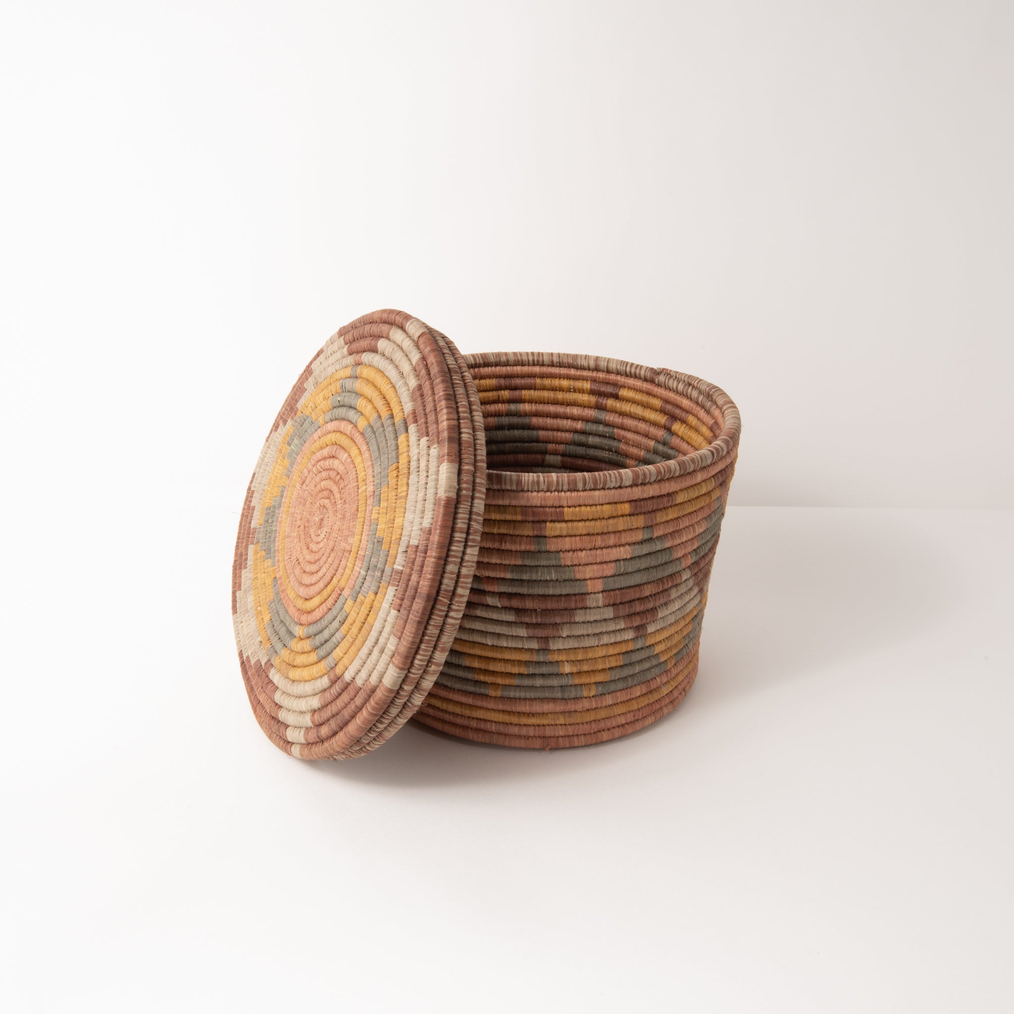 Maadili Collective Storage Baskets Blossom Lidded Basket ~ Elevate Collection