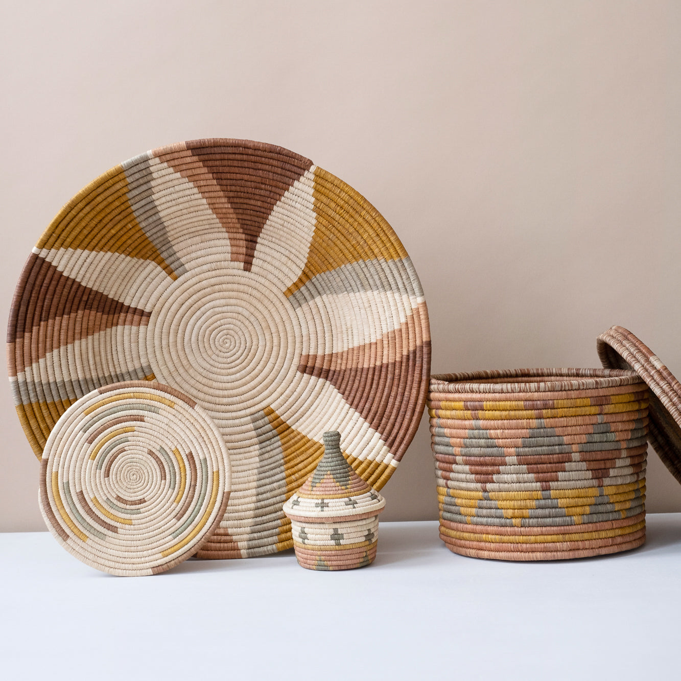 Maadili Collective Storage Baskets Blossom Lidded Basket ~ Elevate Collection