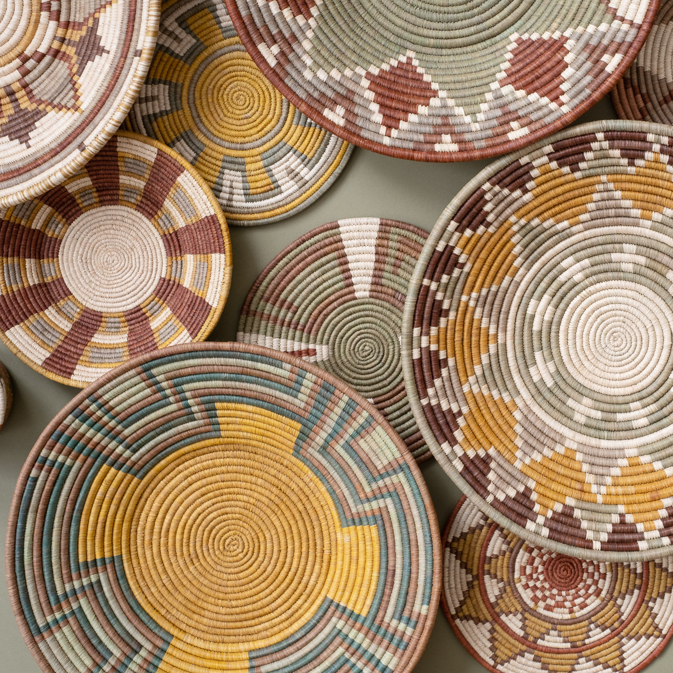 Maadili Collective Wall Baskets Aztec Lines Basket ~ Elevate Collection