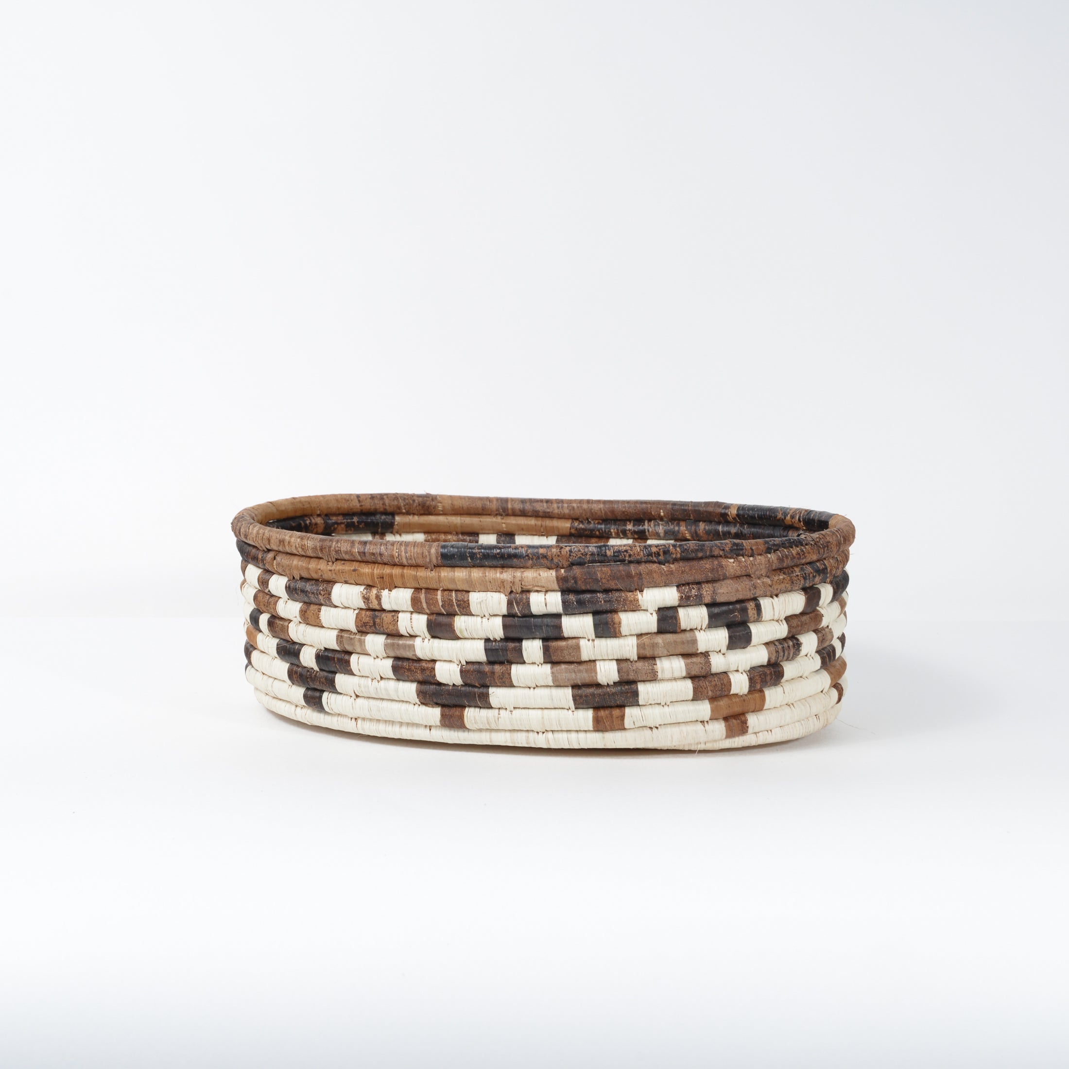 Maadili Collective Zig Zag Basket ~ Banana Fiber