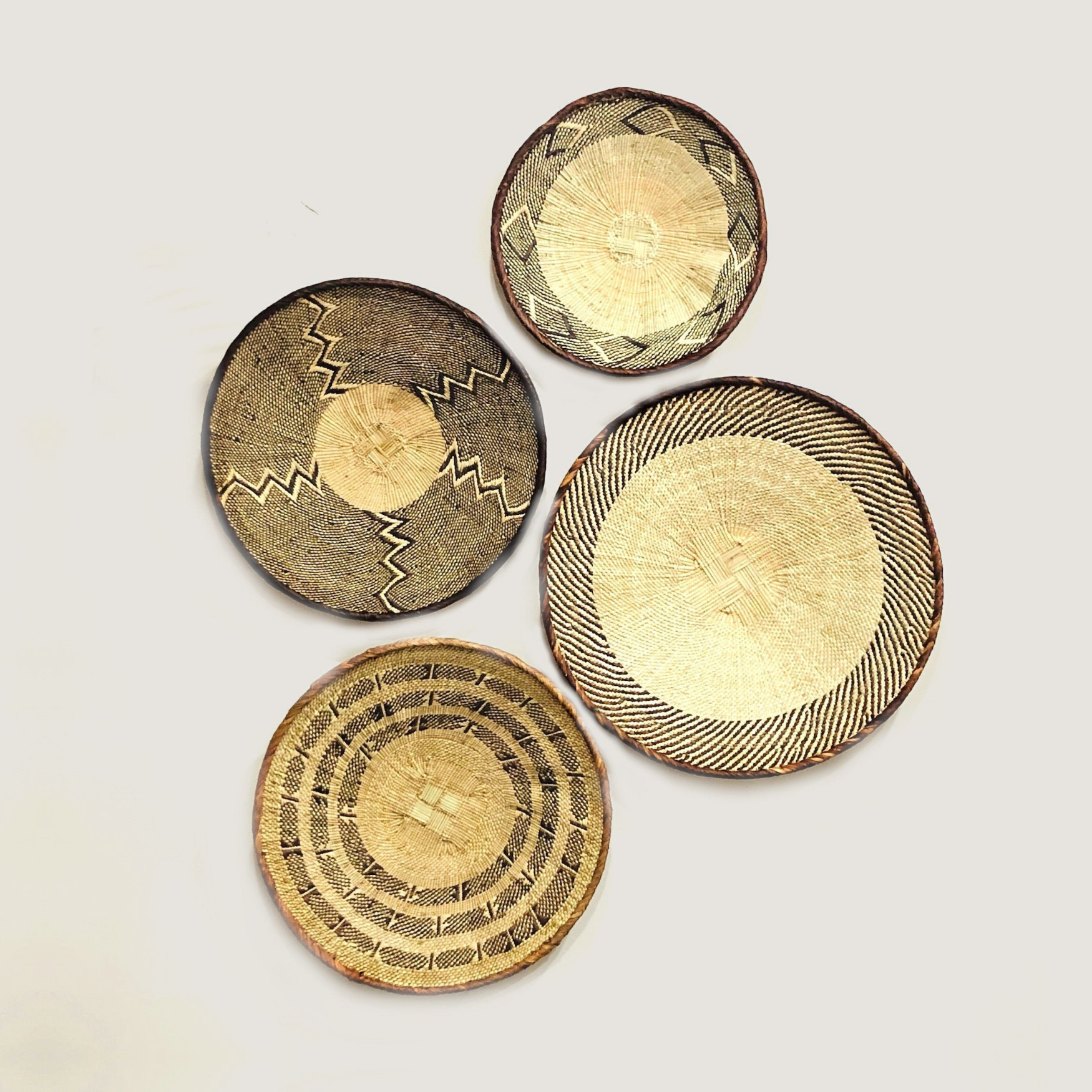 Mbare Baskets Tonga Wall Decor Basket Set of 4