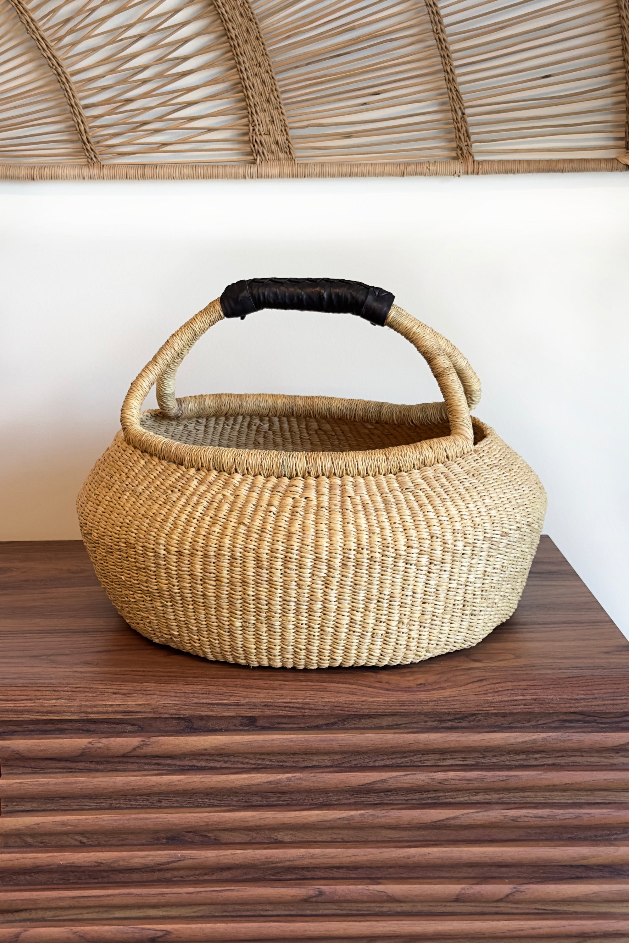 Mbare Handwoven Double Weave Kettle Basket