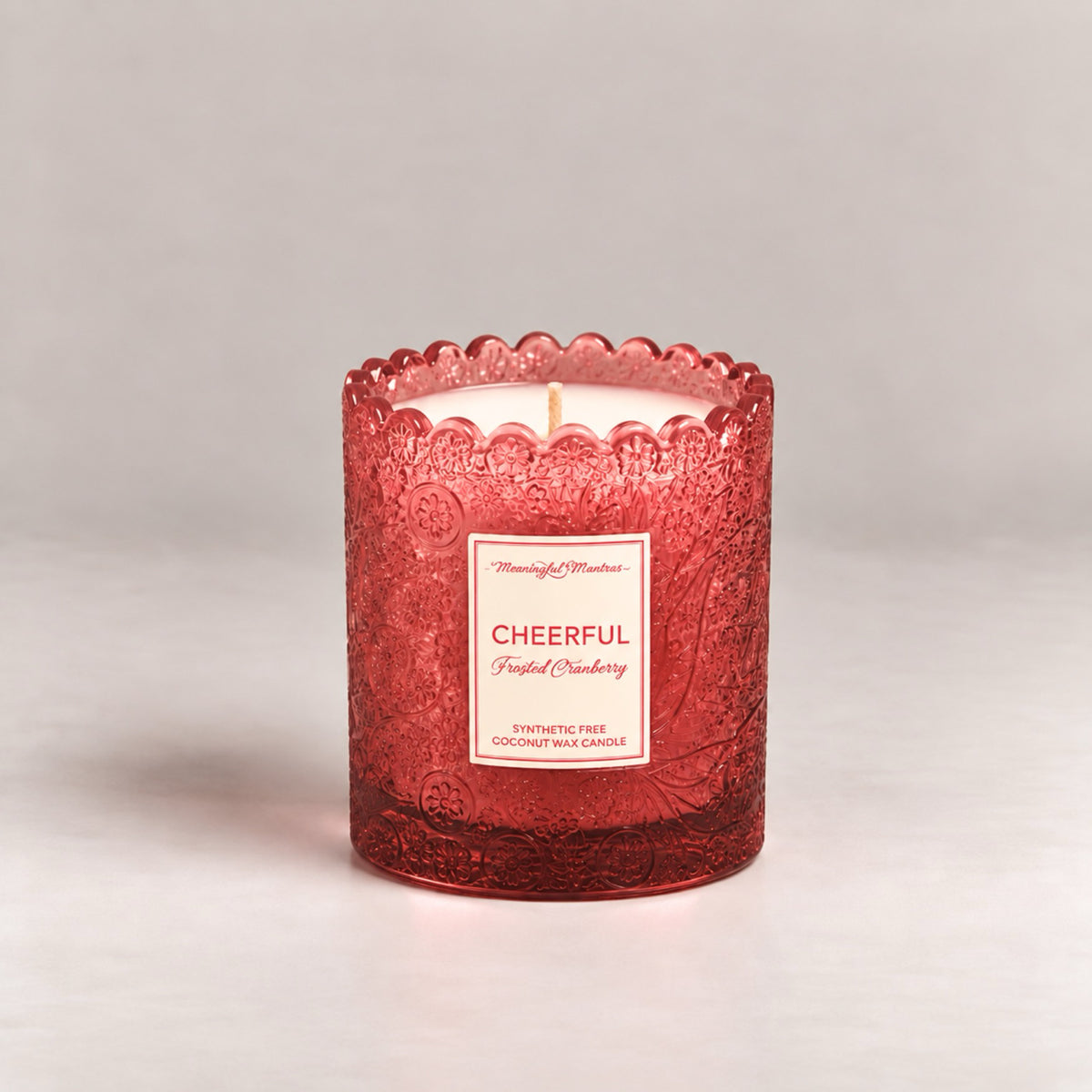 Meaningful Mantras Candles Frosted Cranberry Essential Oil Candle