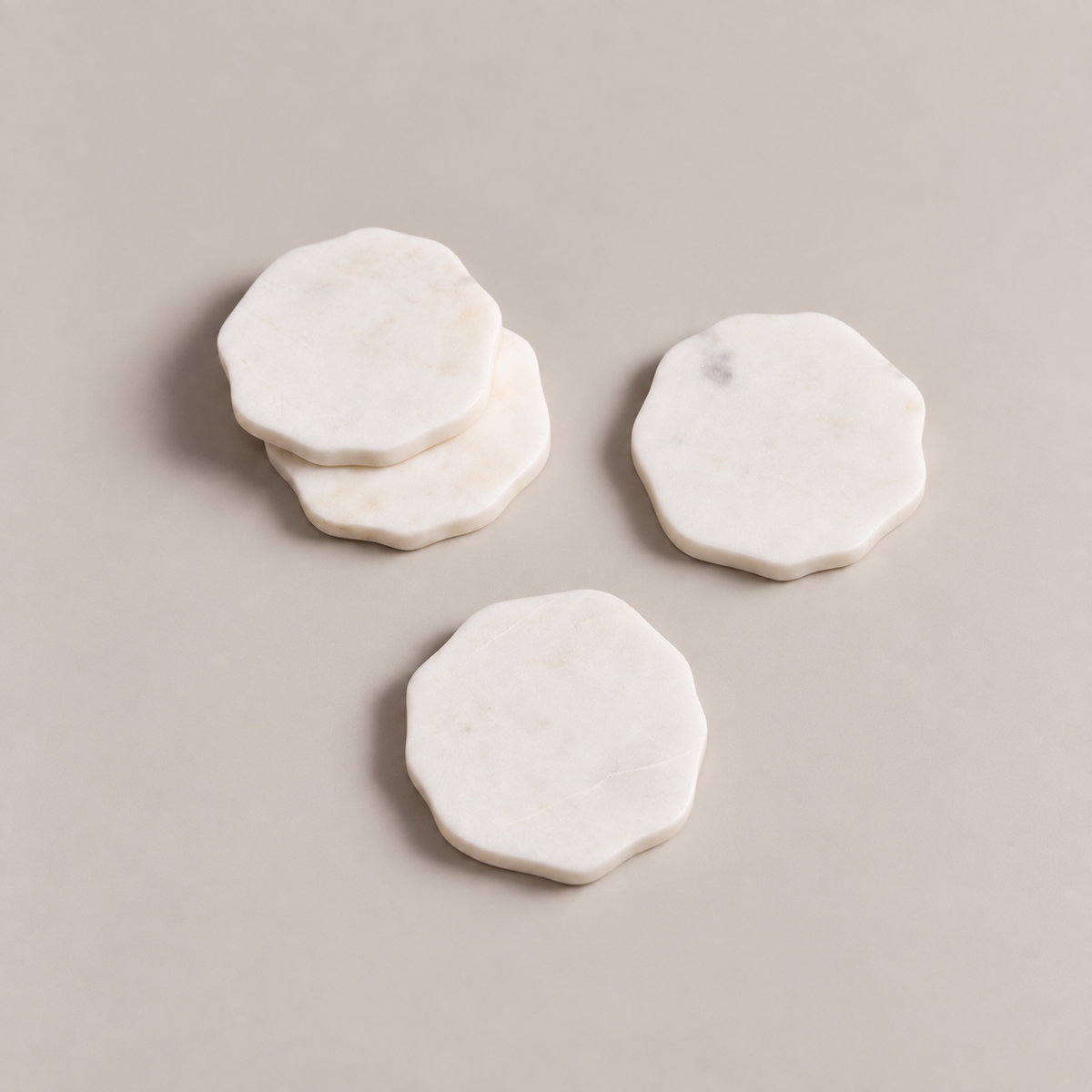 Meso Goods Coasters Flor Marble Coasters - Set of 4