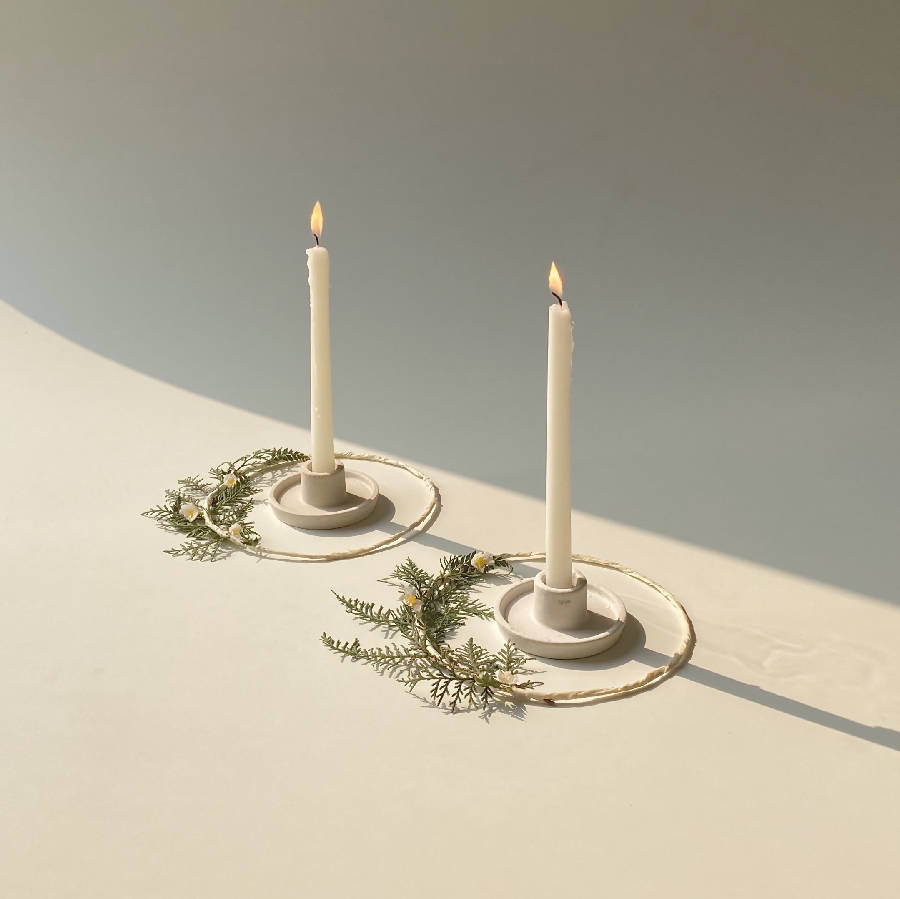 Osmos Studio Candle Holders Whirl Ceramic Candle Holders - Set of 2