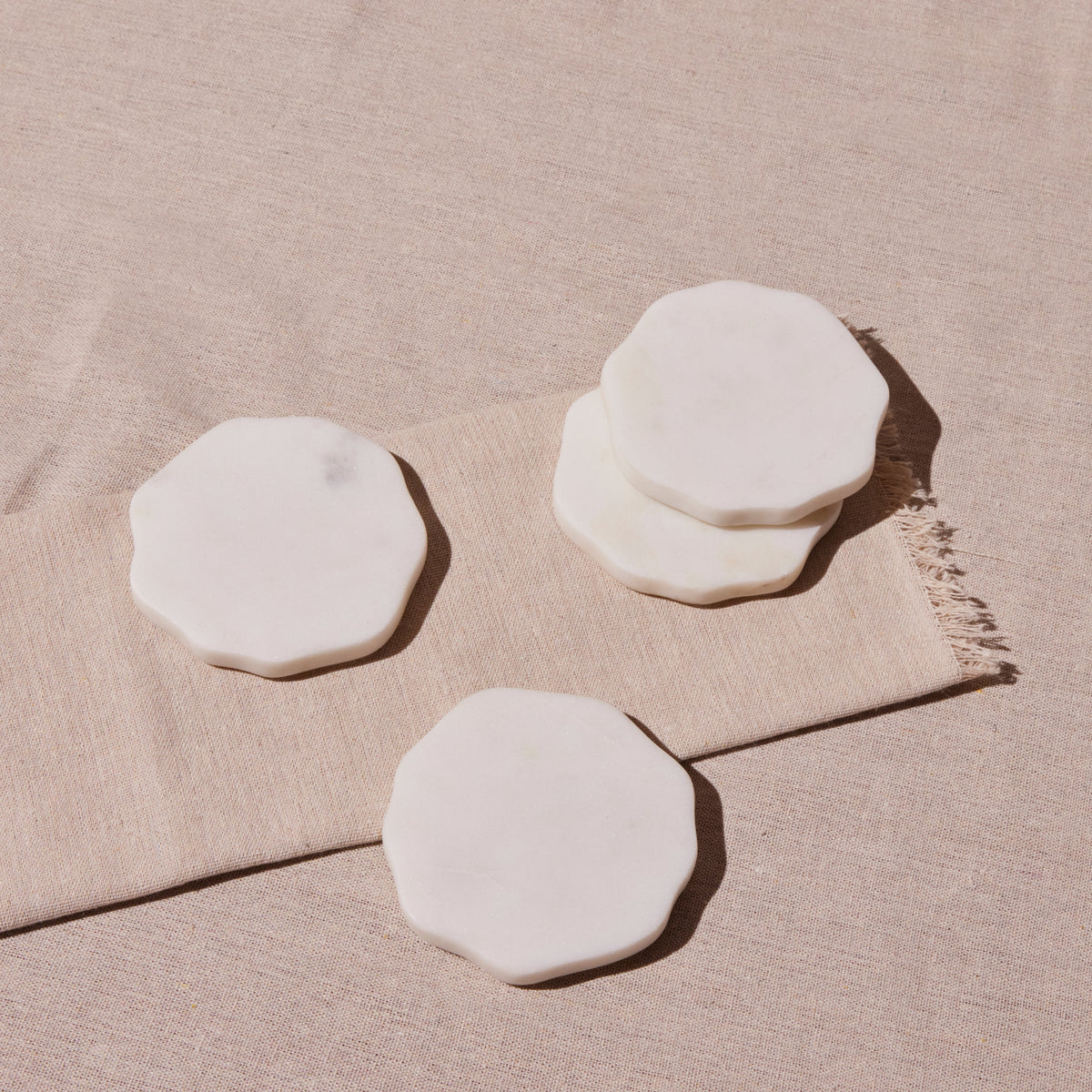 Powered by People Coasters Flor Marble Coasters - set of 4