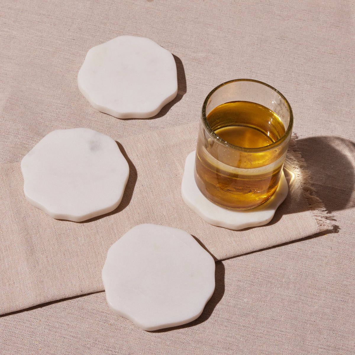Powered by People Coasters Flor Marble Coasters - set of 4