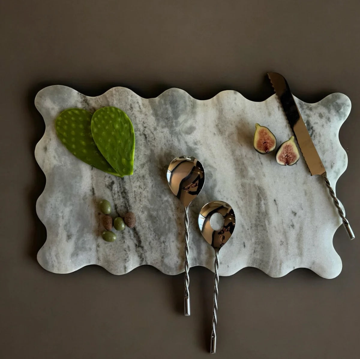 Powered by People Cutting Boards Kora Large Marble Serving Board