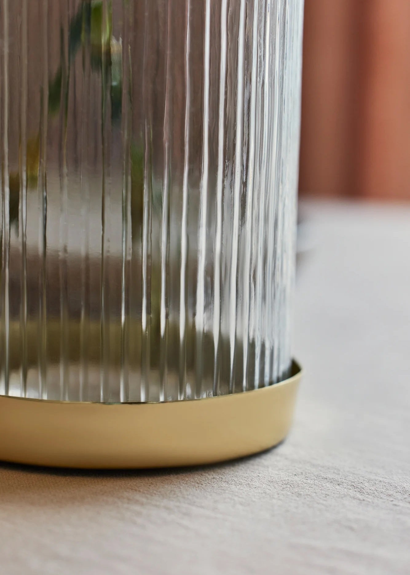 Powered by People Fluted Glass Vase/Planter, Tall